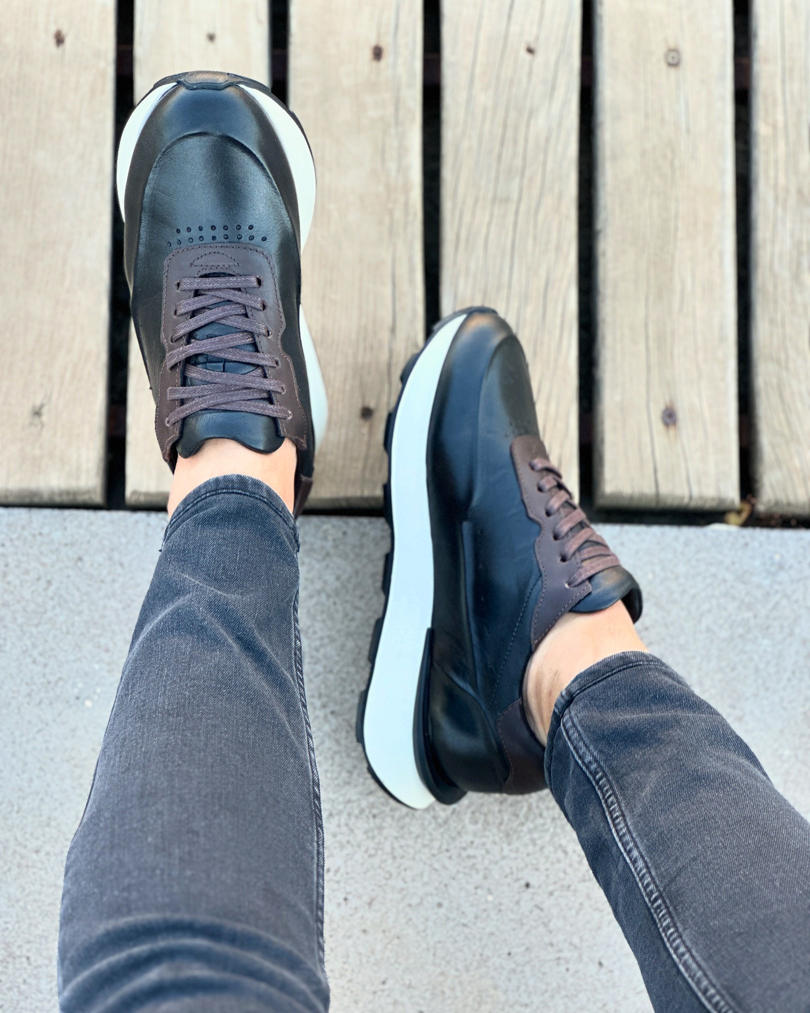 NOVA HAKİKİ DERİ EVA TABAN GÜNLÜK ERKEK SNEAKER AYAKKABI