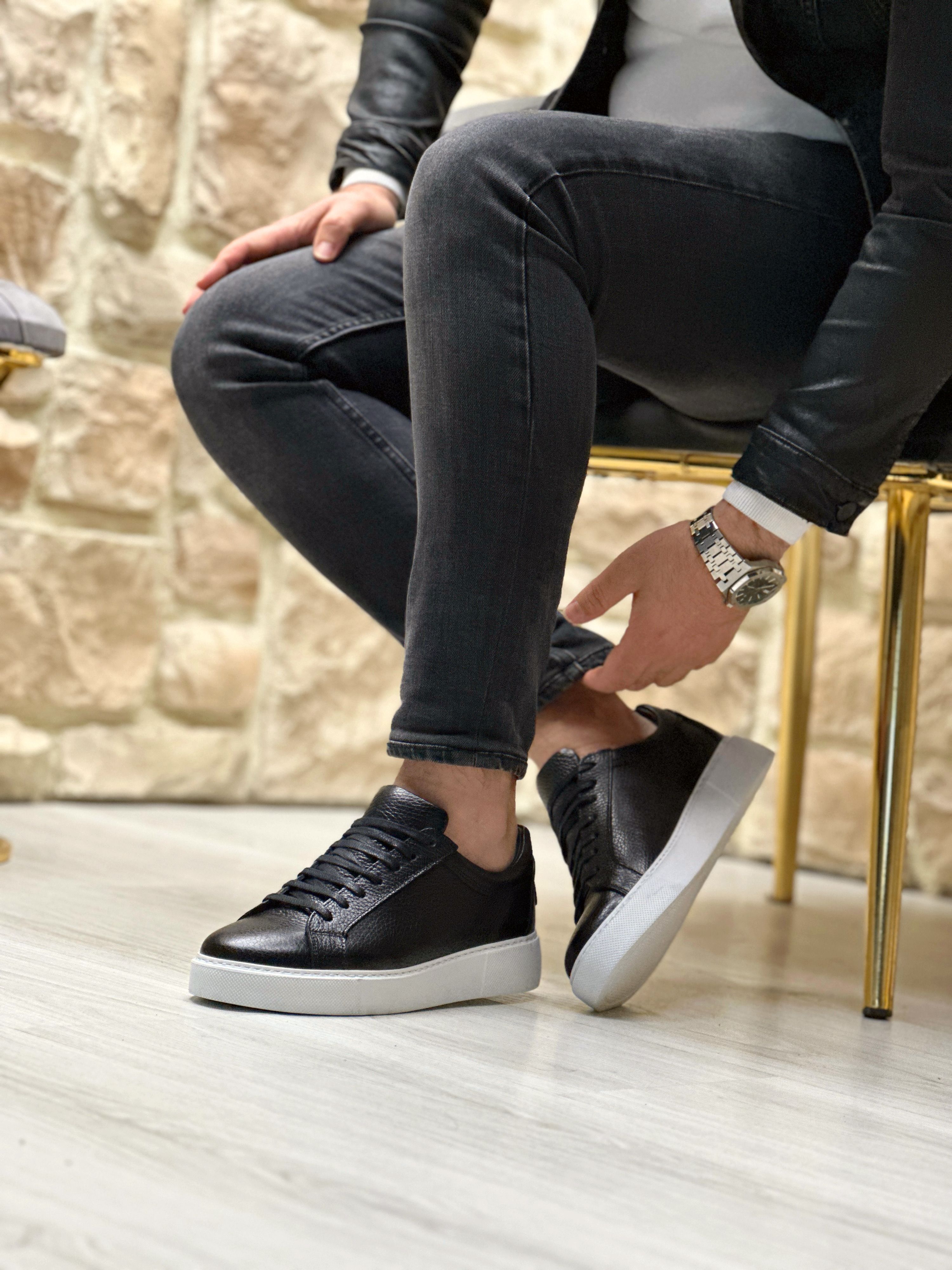 TAYRAN HAKİKİ DERİ EVA TABAN GÜNLÜK ERKEK SNEAKER AYAKKABI