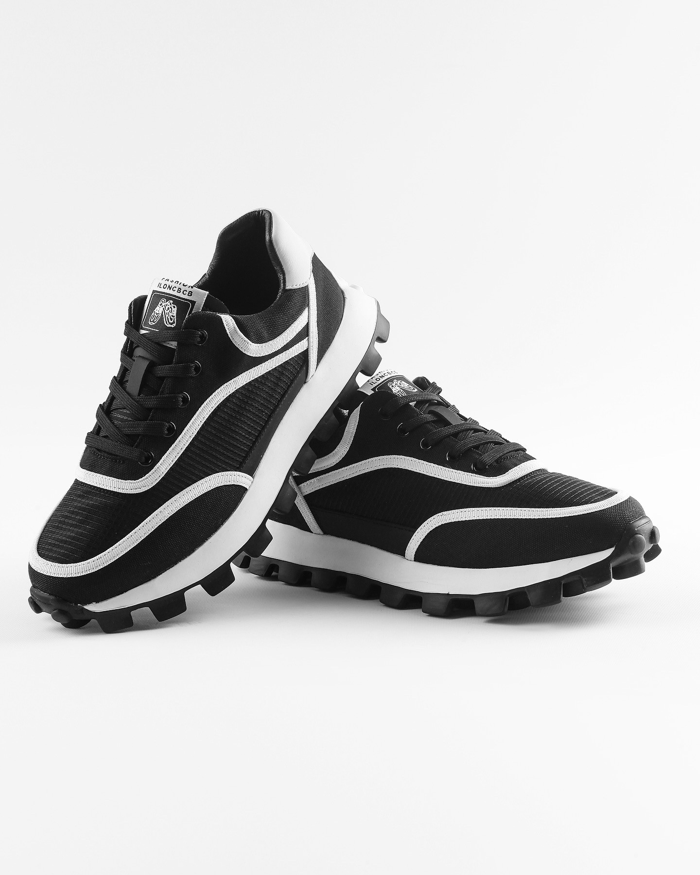 HALDE KETEN GÜNLÜK ERKEK SNEAKER AYAKKABI - Siyah