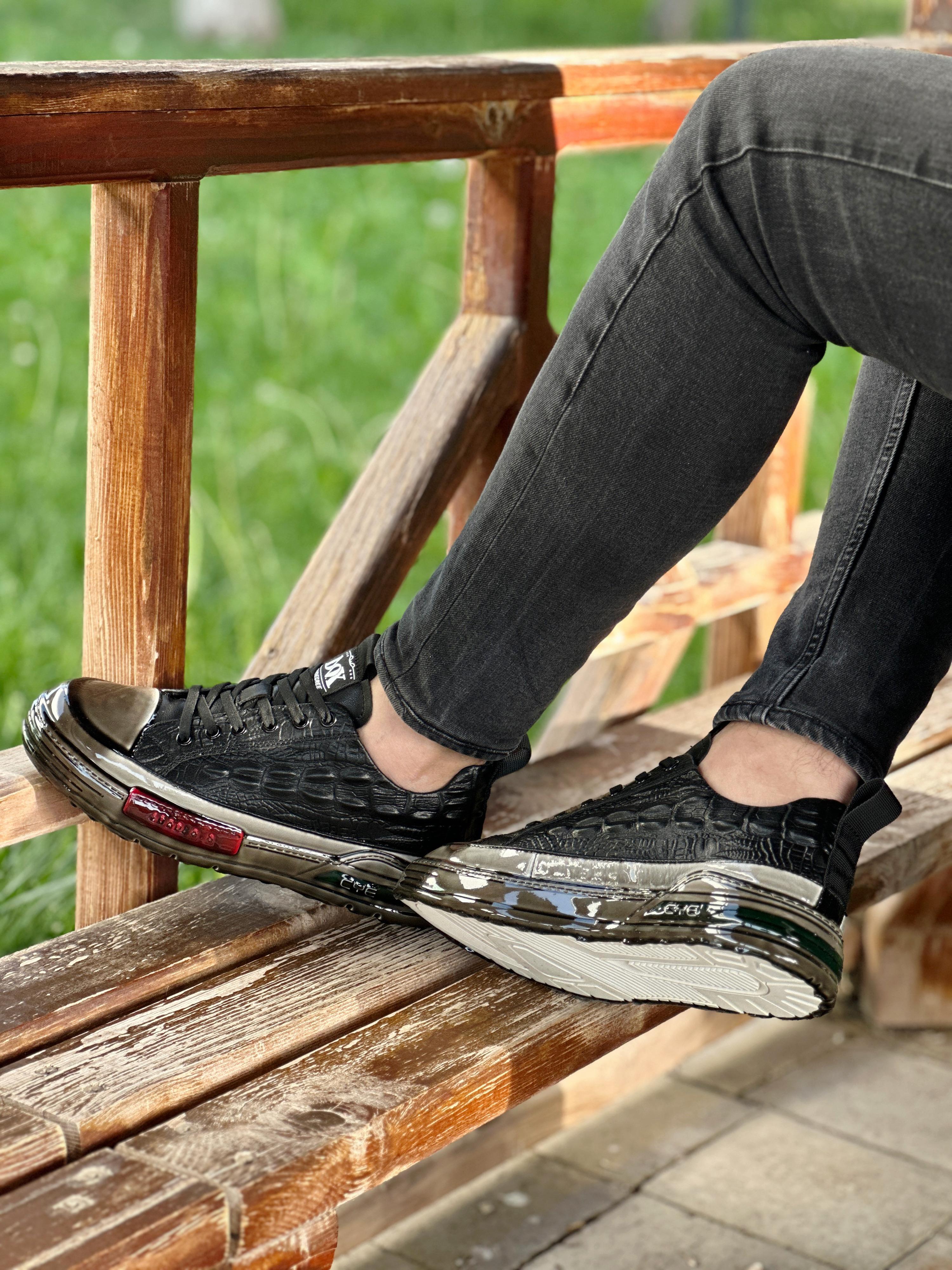 GİON HAKİKİ DERİ KAUÇUK TABAN ERKEK SNEAKER AYAKKABI