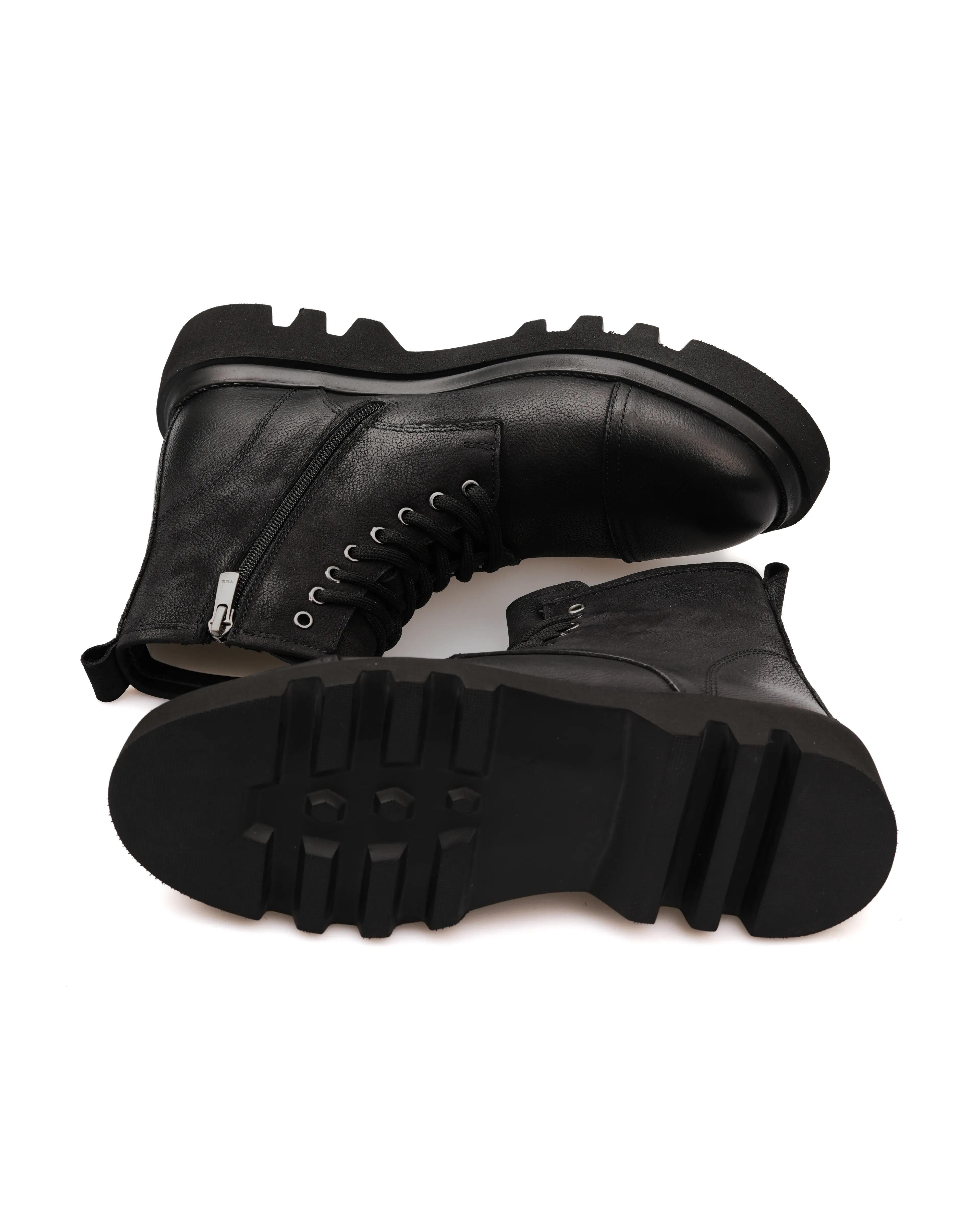 ROYAN HAKİKİ DERİ NUBUK ERKEK POSTAL BOT - Siyah Nubuk