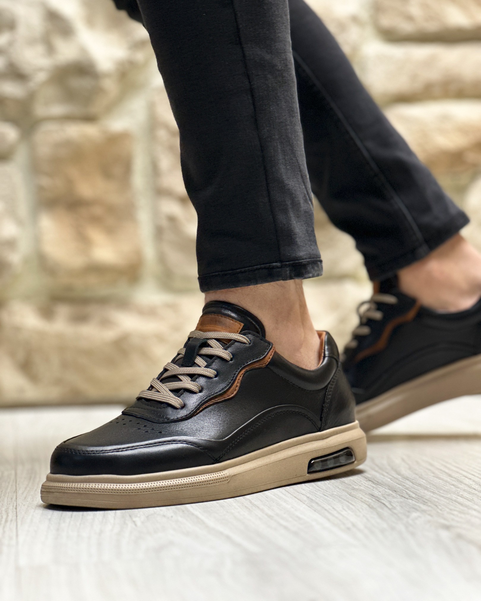 MEDISIN HAKİKİ DERİ AİR TABAN GÜNLÜK ERKEK SNEAKER AYAKKABI