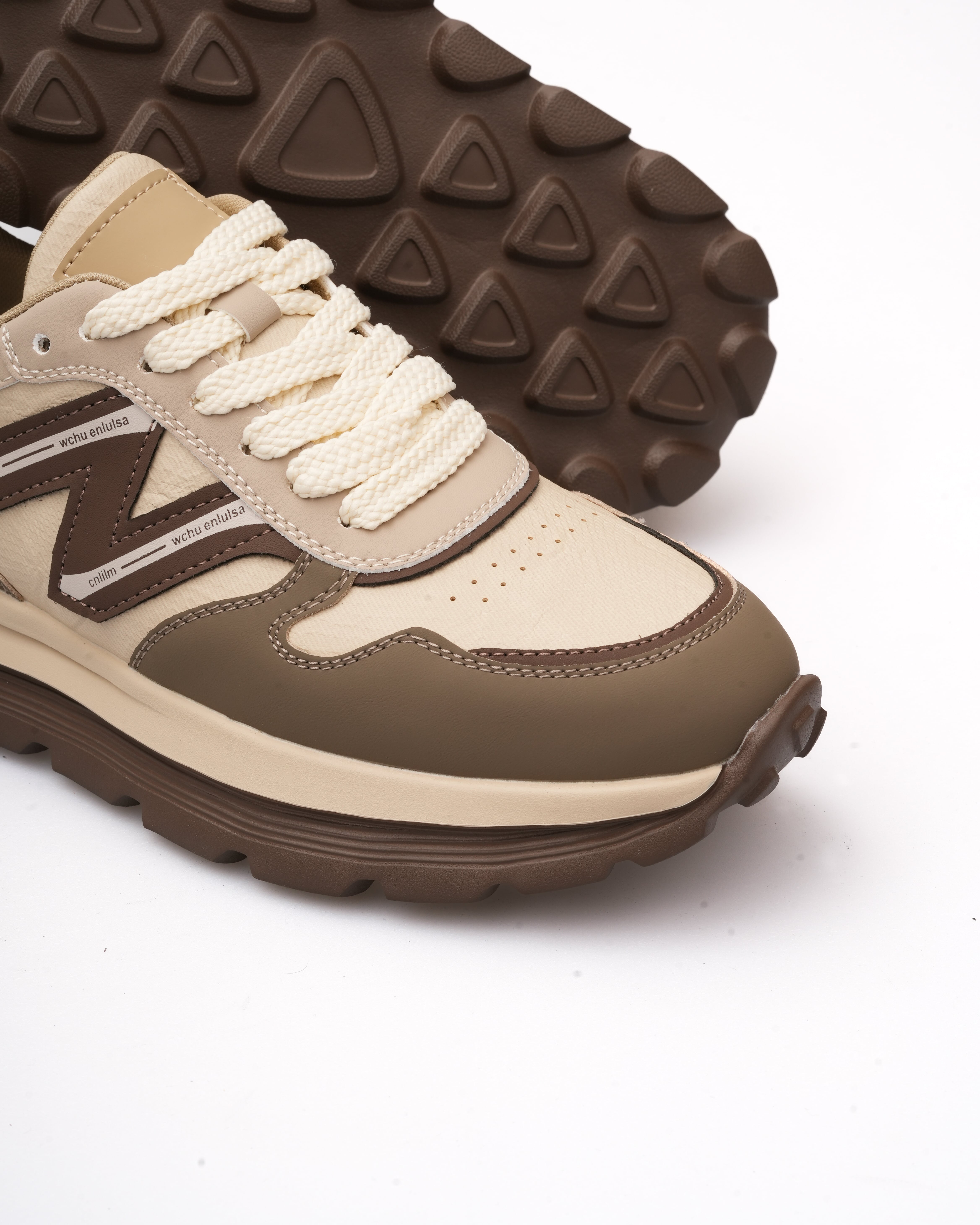 RETHAN HAKİKİ DERİ GÜNLÜK ERKEK SNEAKER AYAKKABI - Bej