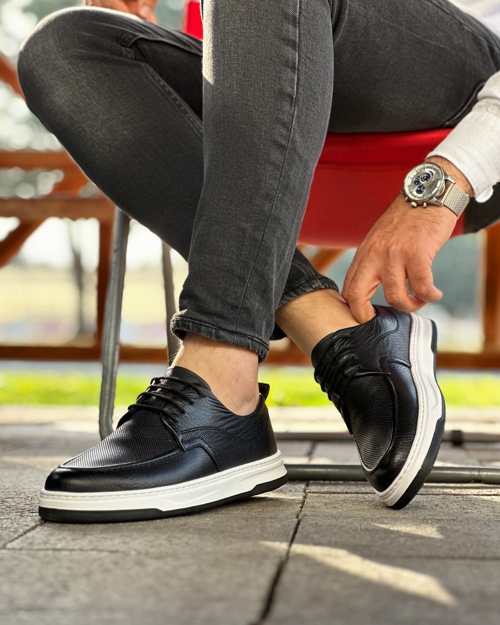 VEYD HAKİKİ DERİ EVA TABAN GÜNLÜK ERKEK SNEAKER AYAKKABI