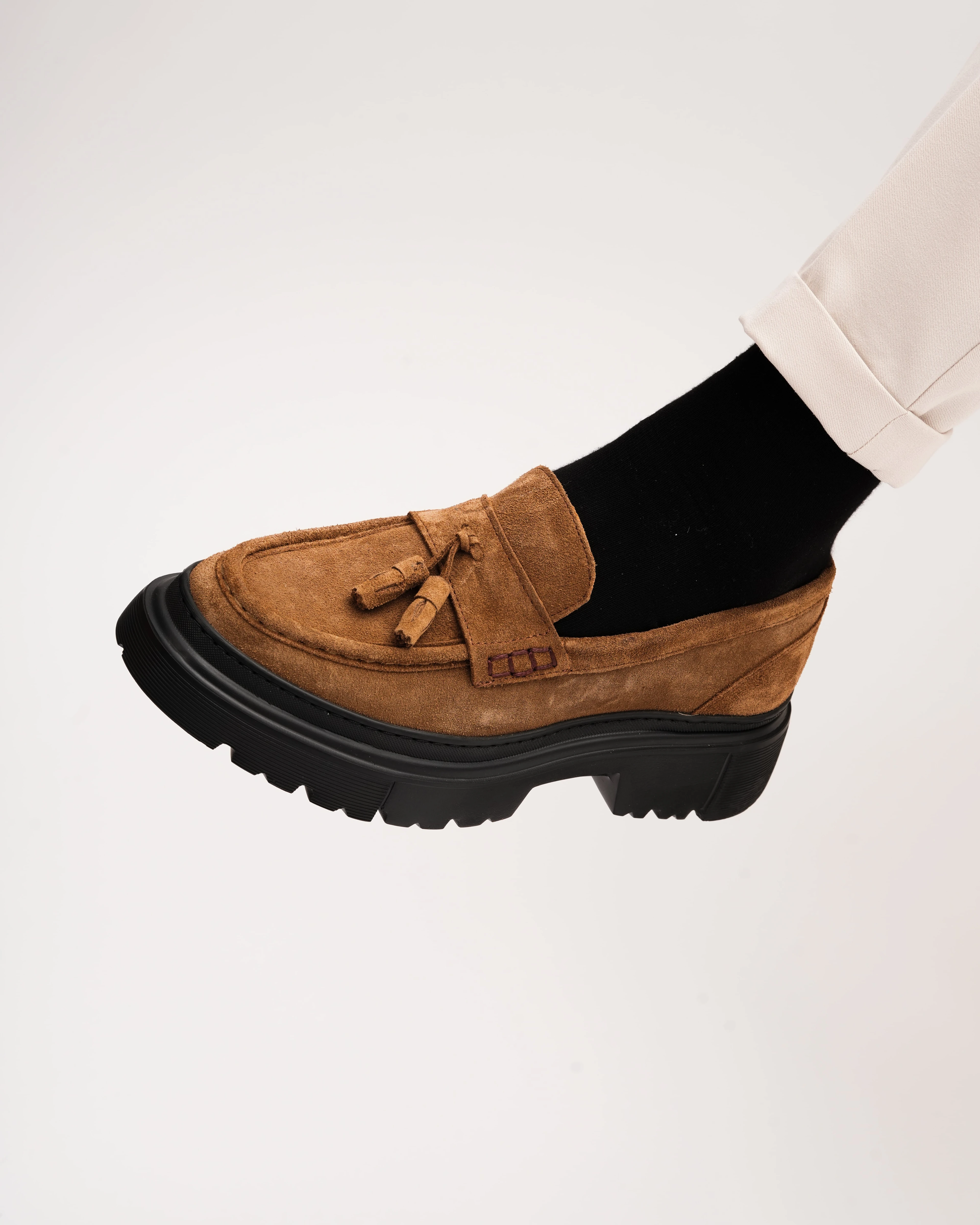 TIRKEVANK HAKİKİ DERİ EVA TABAN GÜNLÜK ERKEK KLASİK AYAKKABI - Taba