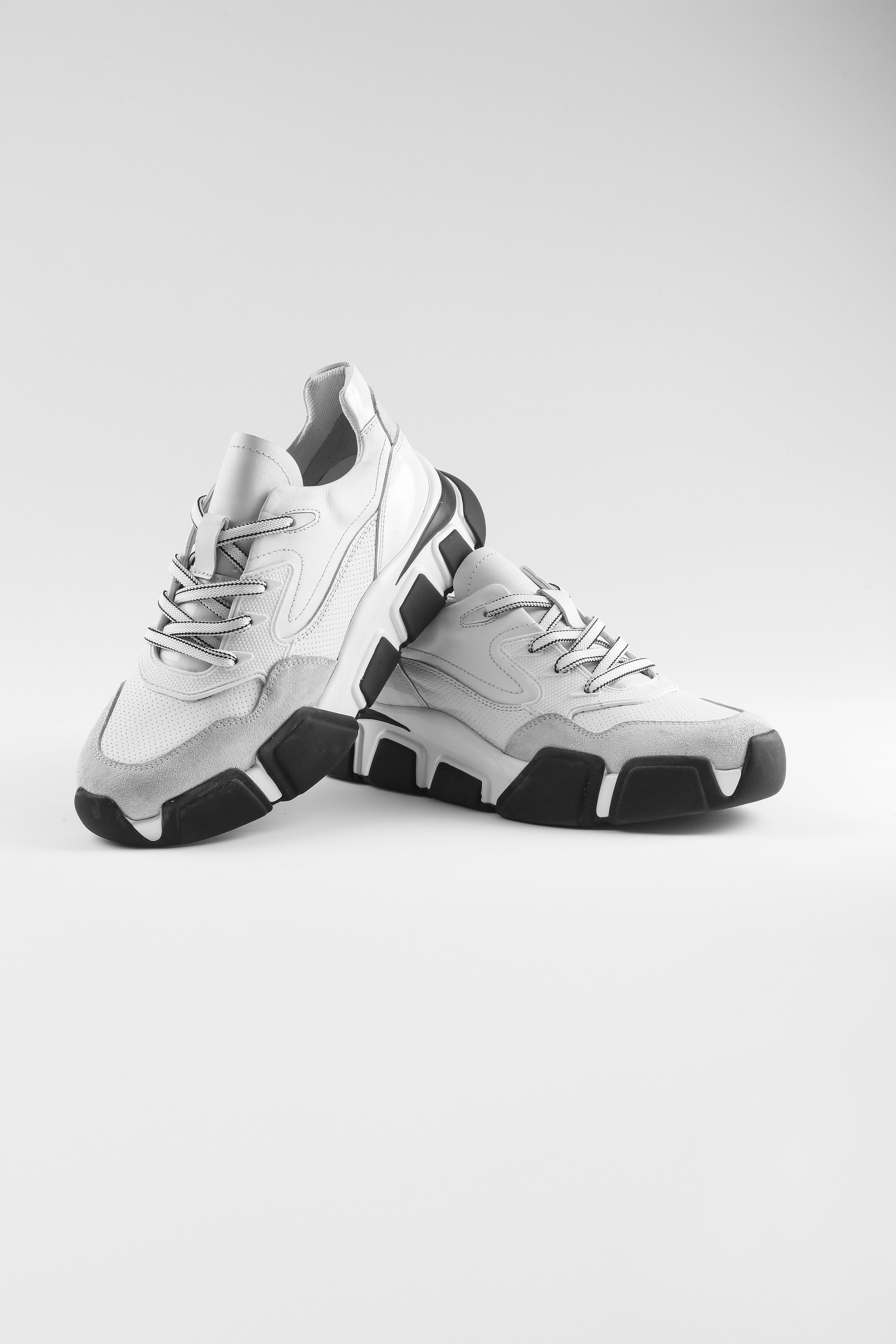 LUSİ HAKİKİ DERİ EVA TABAN GÜNLÜK ERKEK SNEAKER AYAKKABI - Beyaz