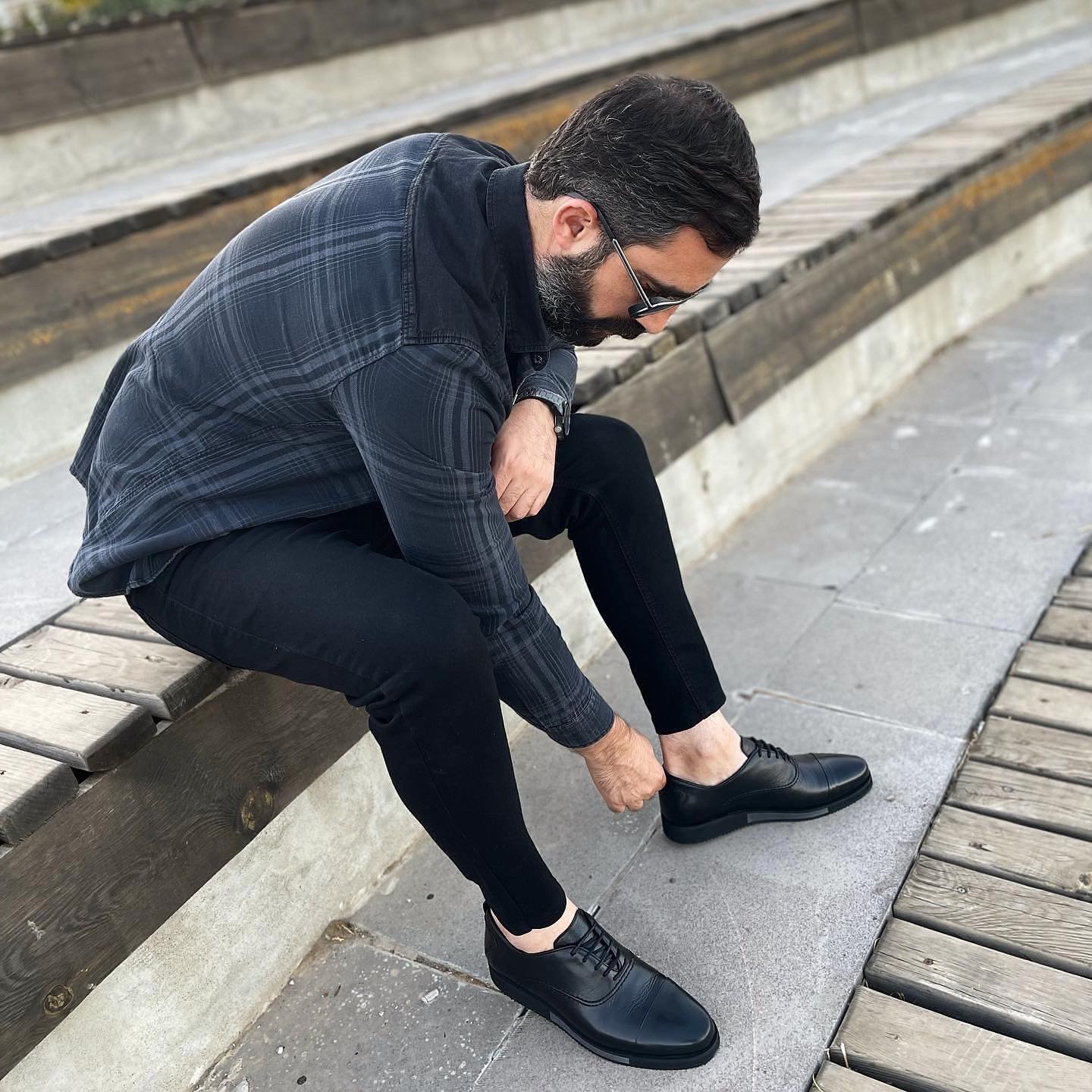 SİENE HAKİKİ DERİ EVA TABAN GÜNLÜK ERKEK CASUAL AYAKKABI - Siyah
