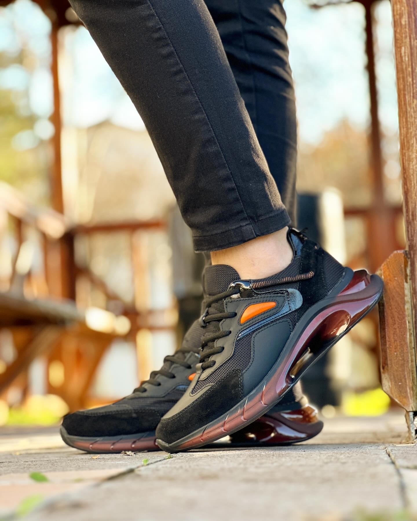HAKİKİ DERİ AİR TABAN GÜNLÜK ERKEK SNEAKER AYAKKABI
