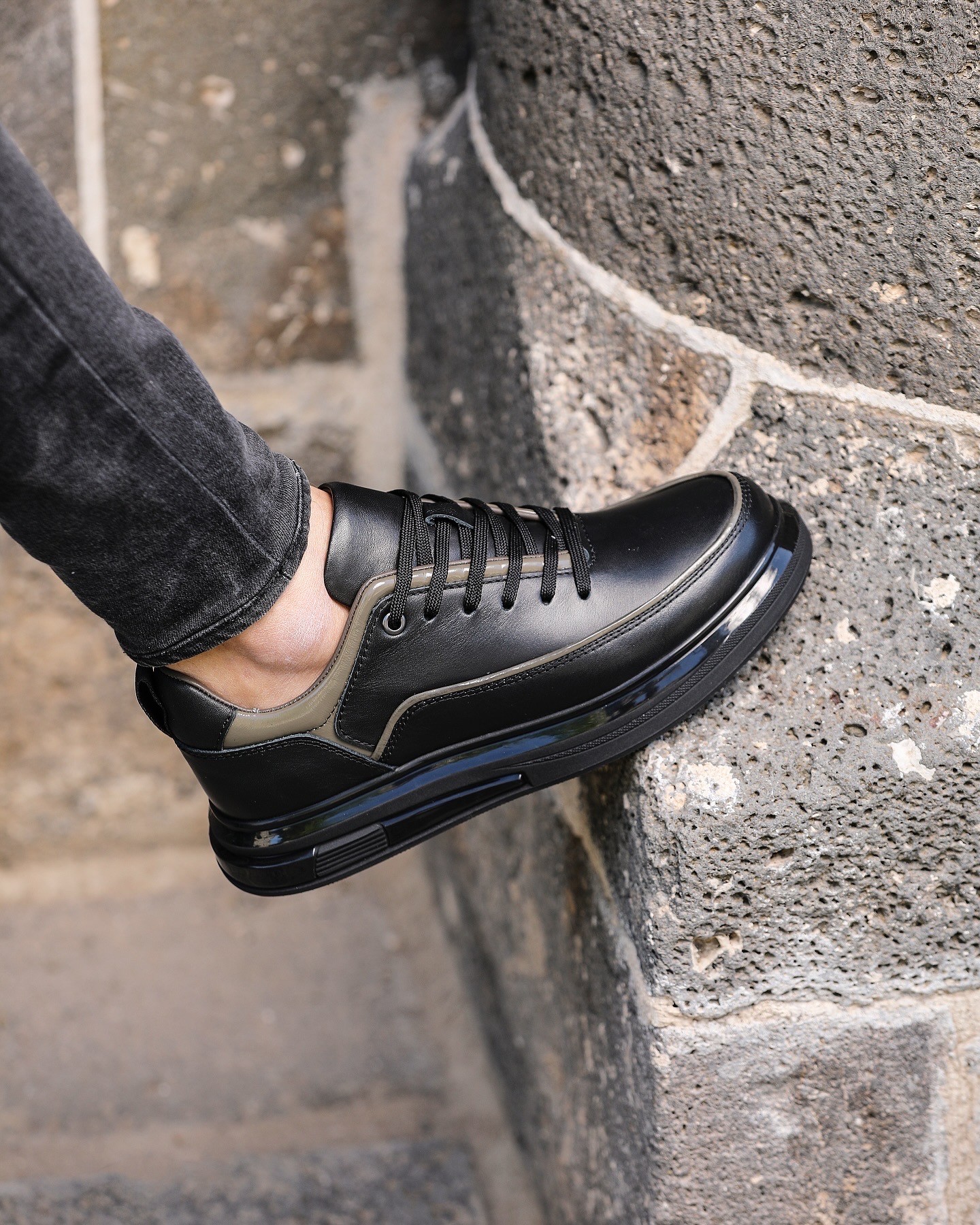WAYGRE HAKİKİ DERİ AİR TABAN GÜNLÜK ERKEK SNEAKER AYAKKABI