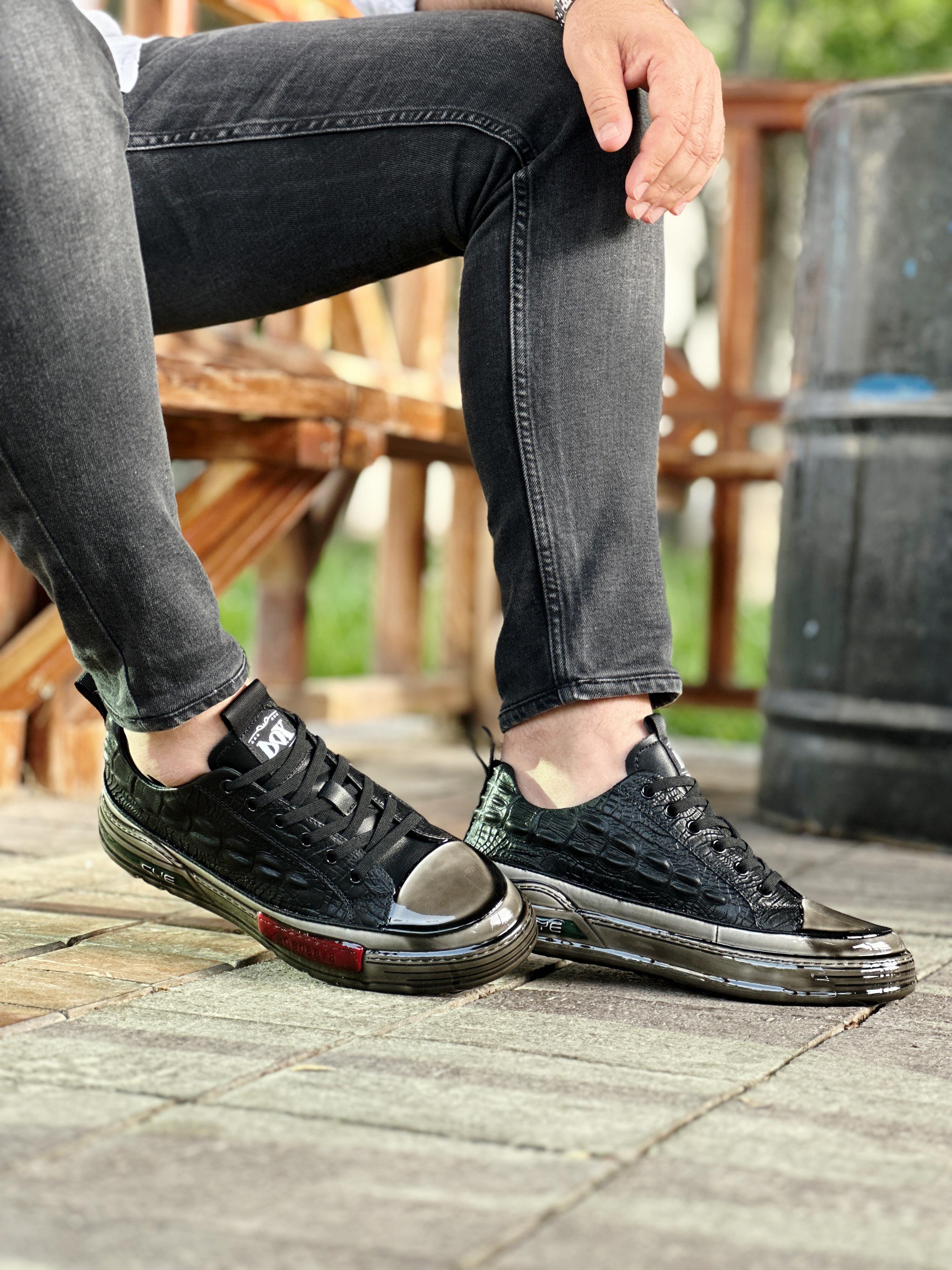 GİON HAKİKİ DERİ KAUÇUK TABAN ERKEK SNEAKER AYAKKABI