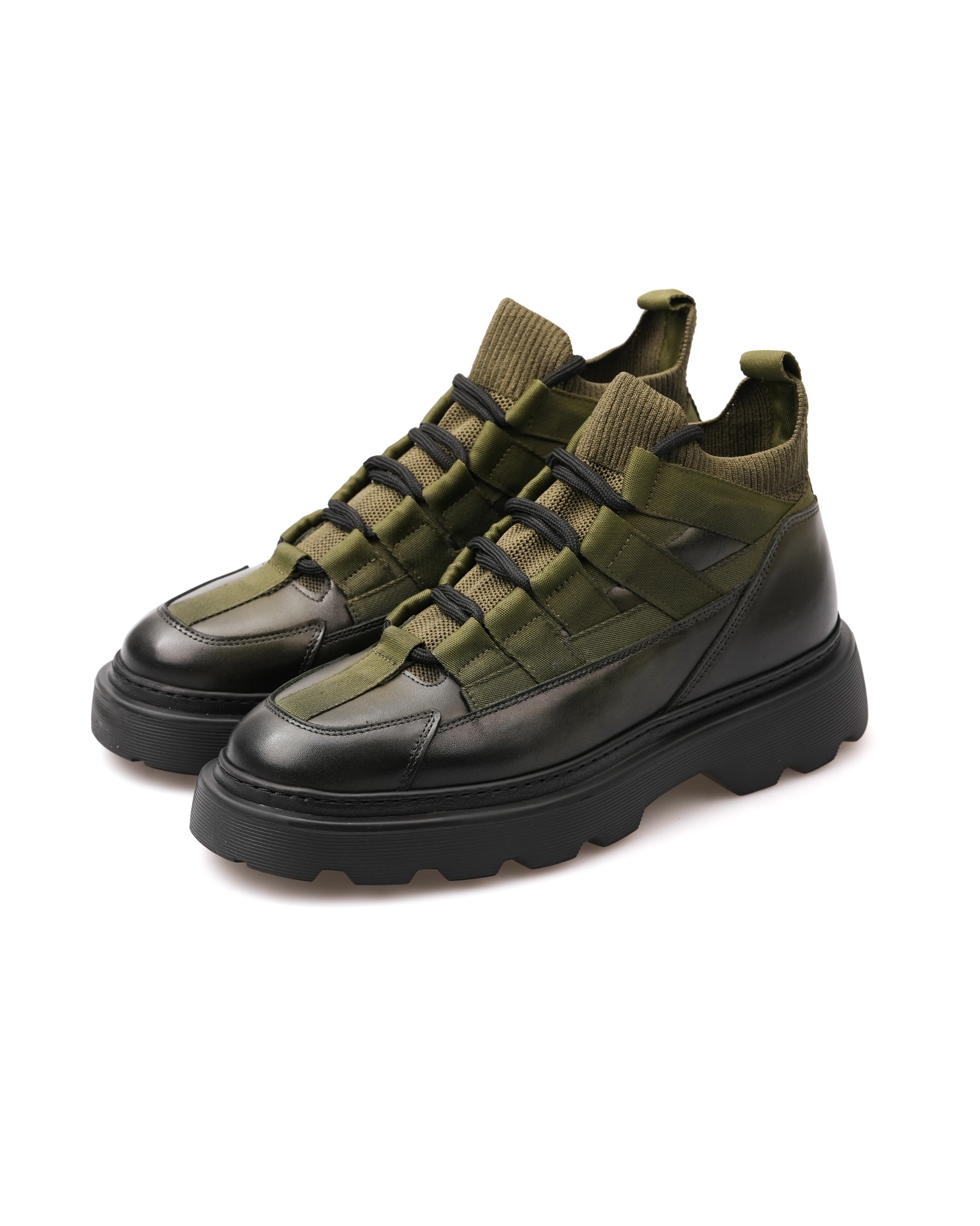 MARLEN HAKİKİ DERİ GÜNLÜK ERKEK BOT - haki yeşil