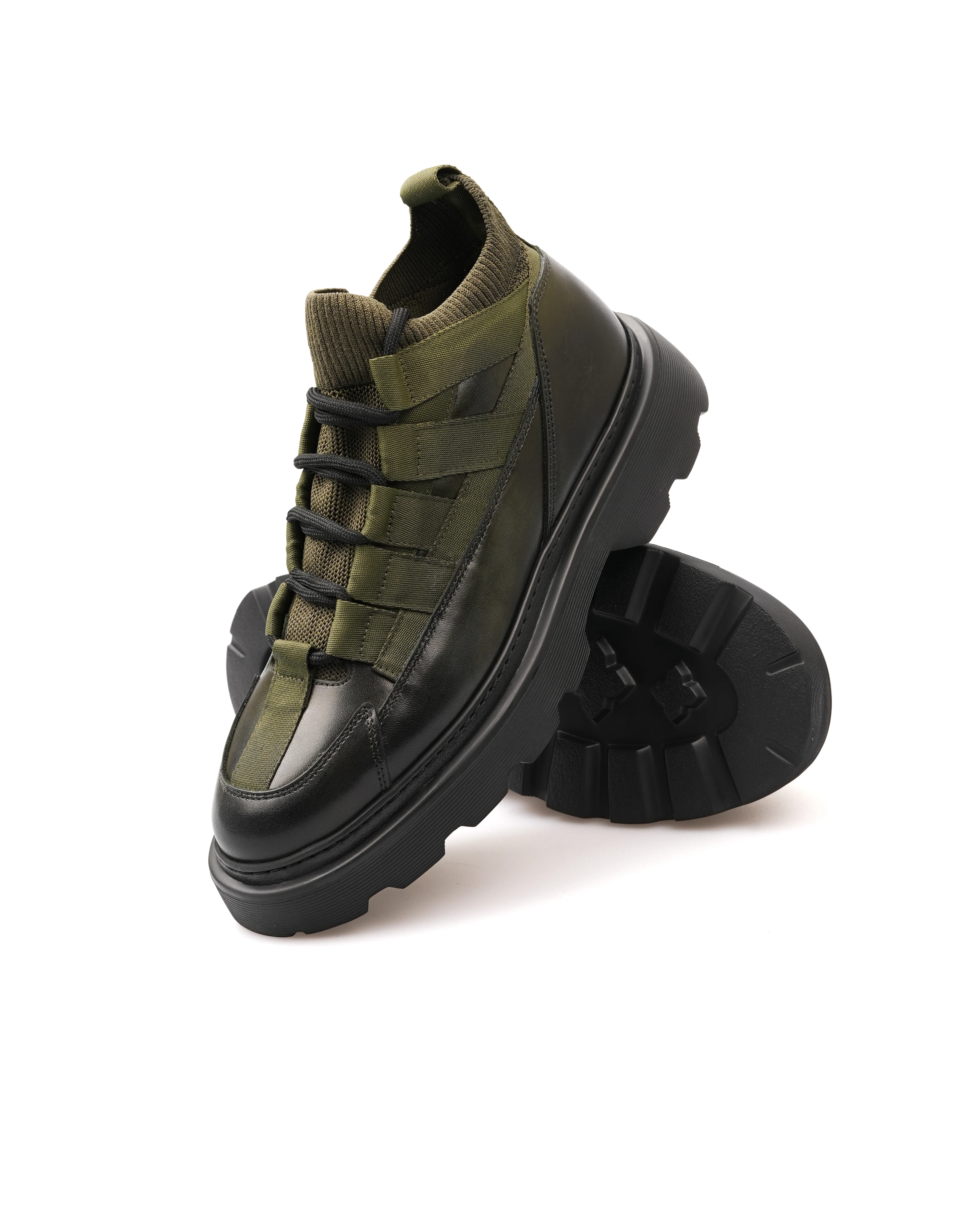 MARLEN HAKİKİ DERİ GÜNLÜK ERKEK BOT - haki yeşil