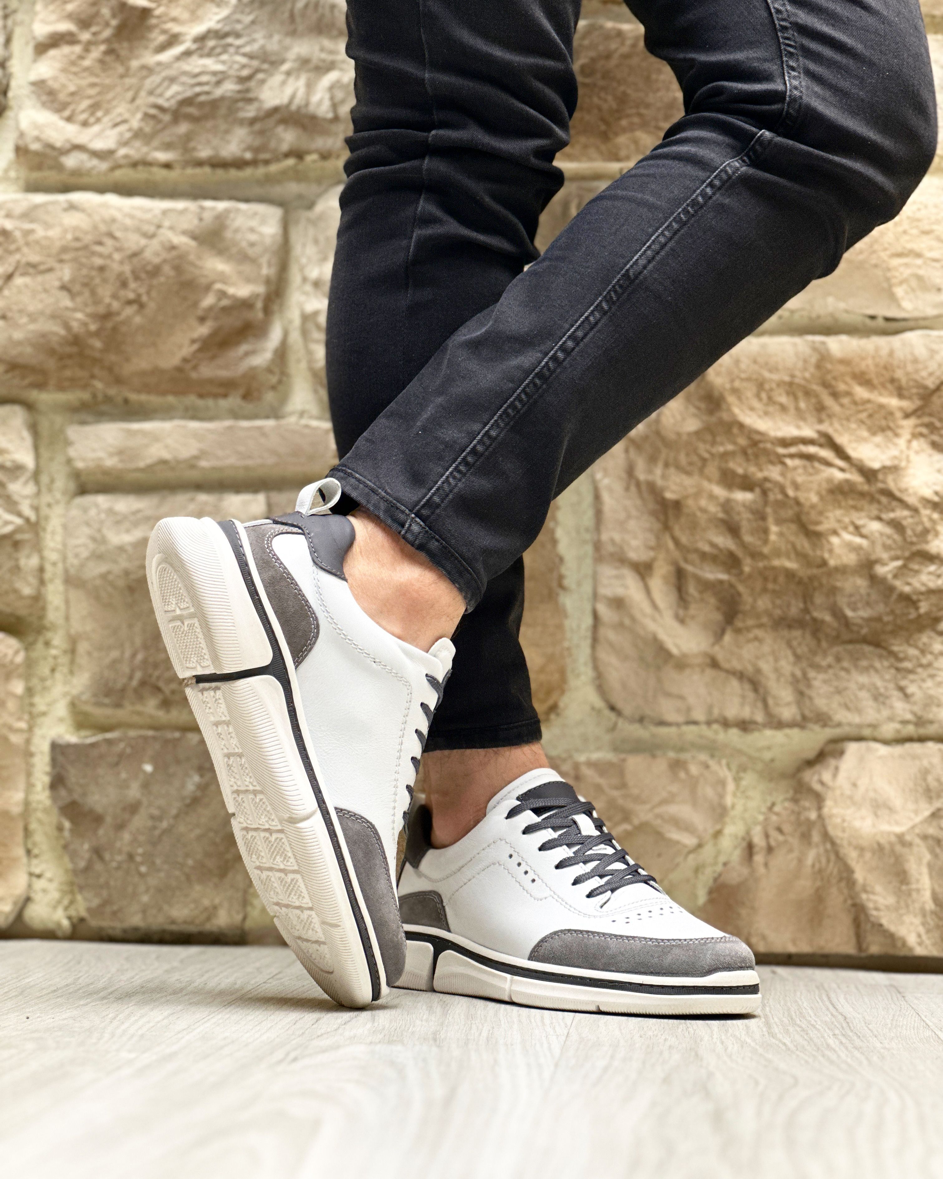 ARMİN HAKİKİ DERİ EVA TABAN GÜNLÜK ERKEK SNEAKER ERKEK AYAKKABI - Beyaz
