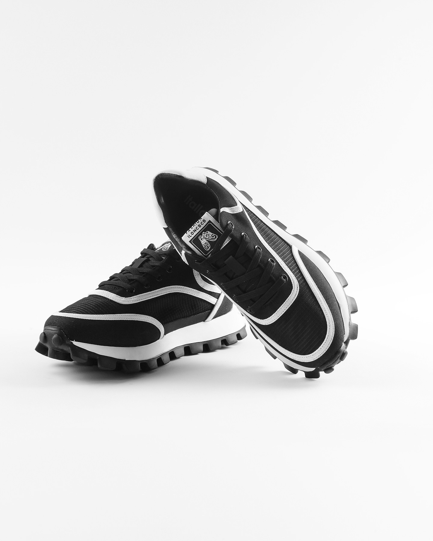 HALDE KETEN GÜNLÜK ERKEK SNEAKER AYAKKABI - Siyah