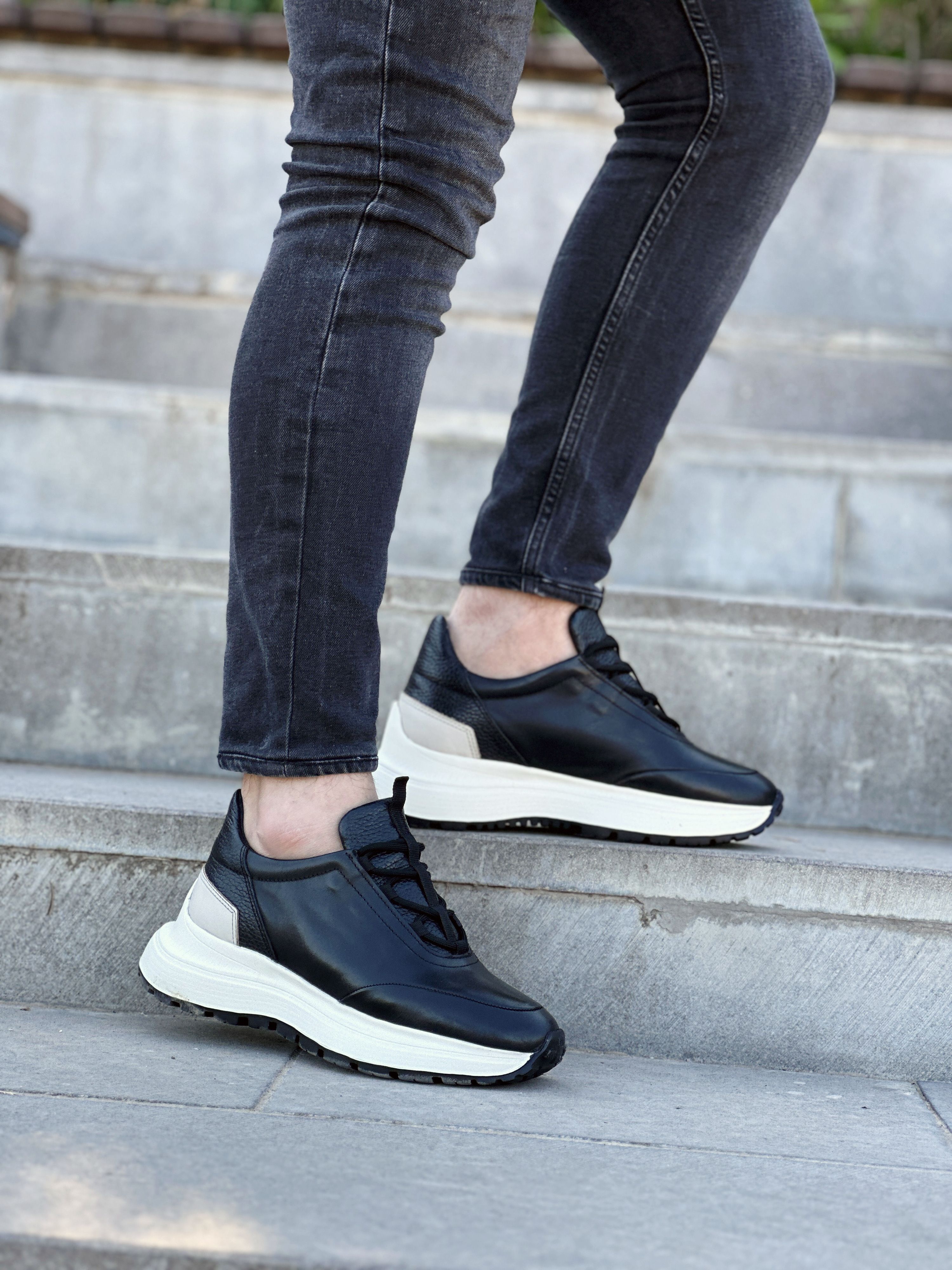 MERAN HAKİKİ DERİ EVA TABAN ERKEK SNEAKER AYAKKABI