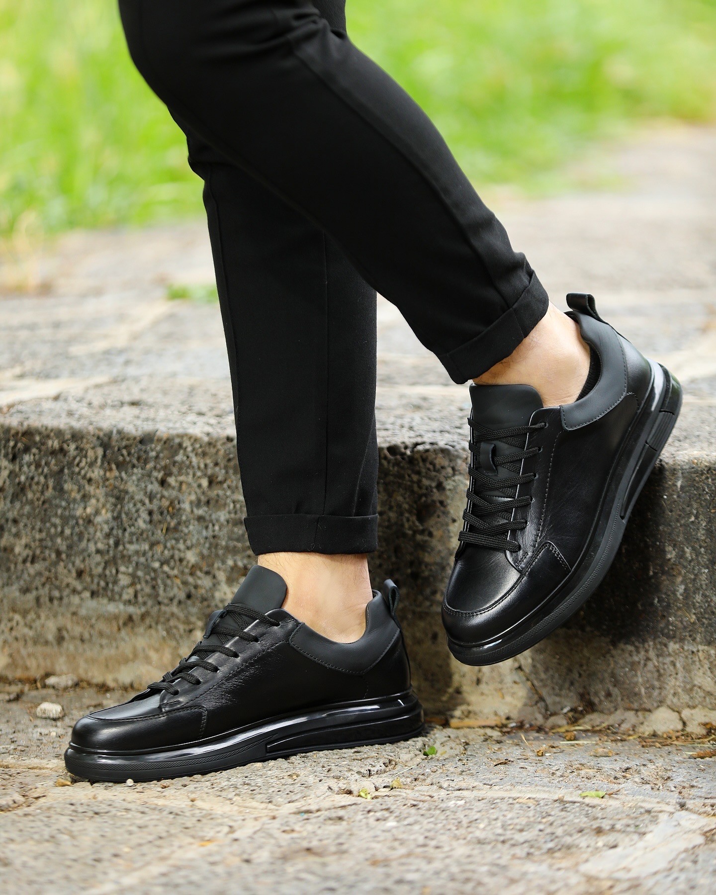 HALDİ HAKİKİ DERİ AİR TABAN GÜNLÜK ERKEK SNEAKER AYAKKABI
