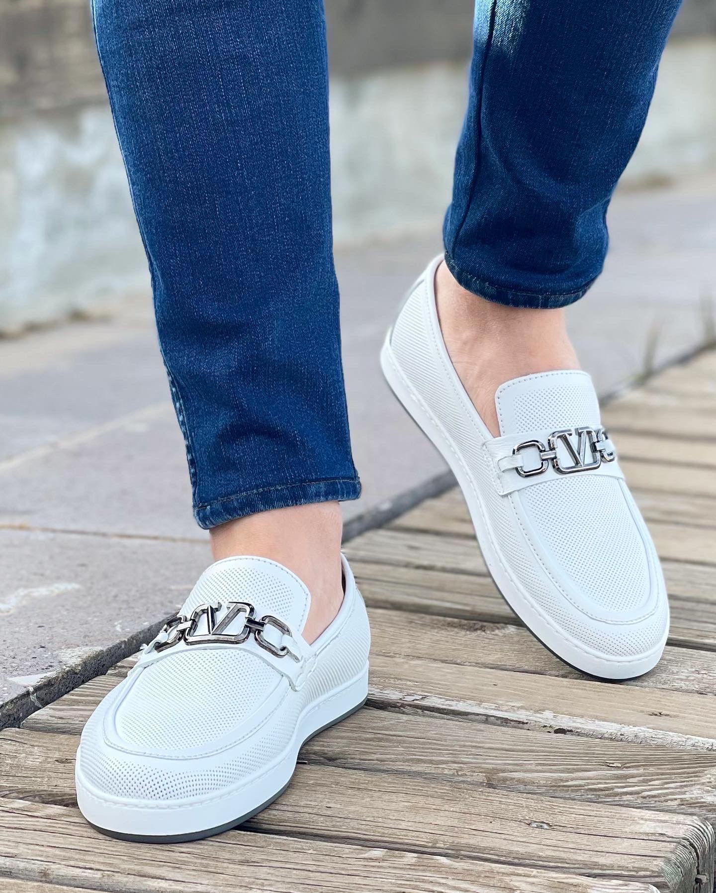 HAKİKİ DERİ EVA TABAN GÜNLÜK ERKEK CASUAL AYAKKABI - Beyaz