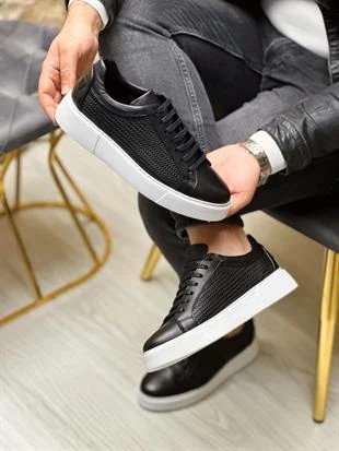 NEZAK HAKİKİ DERİ EVA TABAN ERKEK SNEAKER AYAKKABI