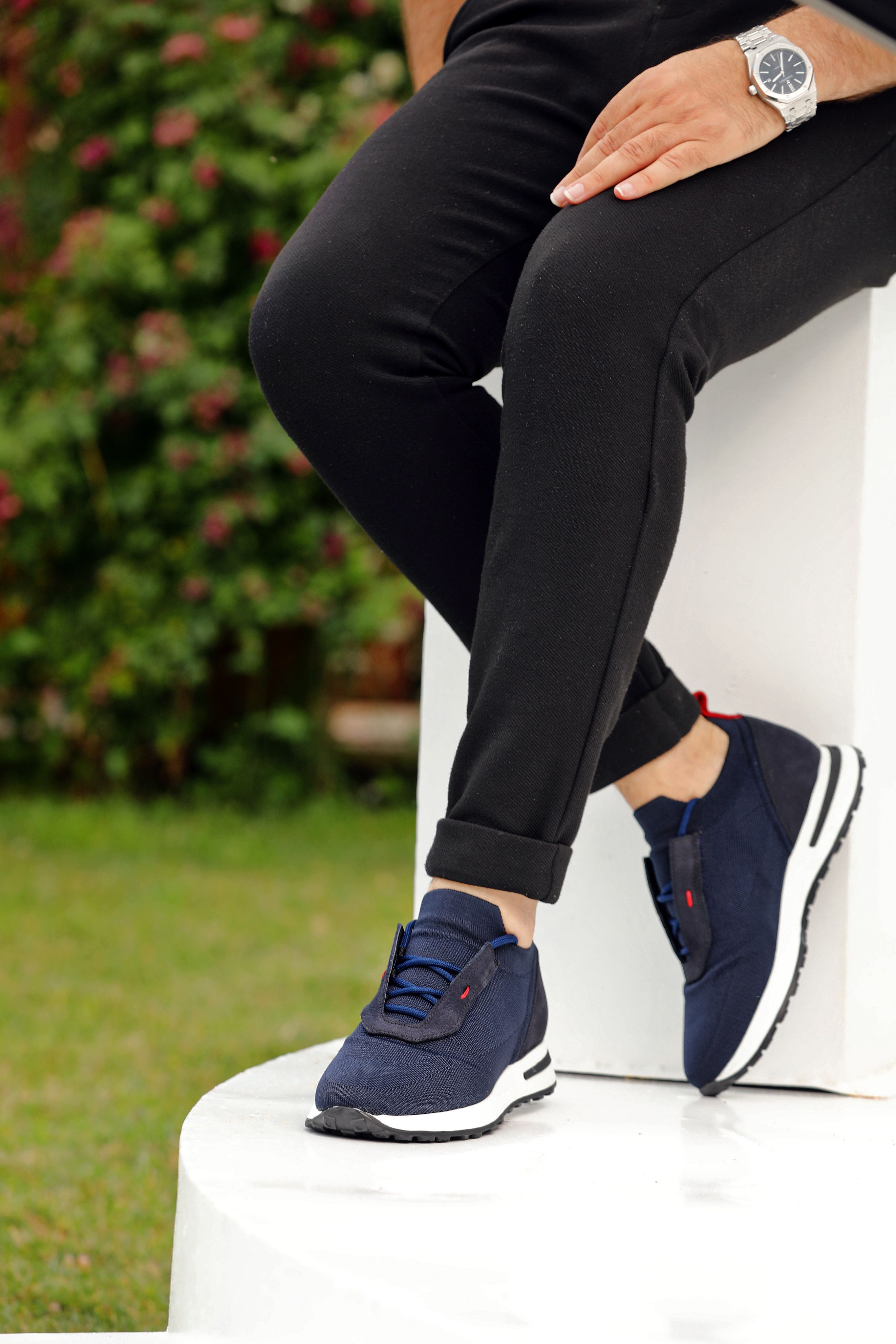KETEN EVA TABAN GÜNLÜK ERKEK SNEAKER AYAKKABI - Lacivert