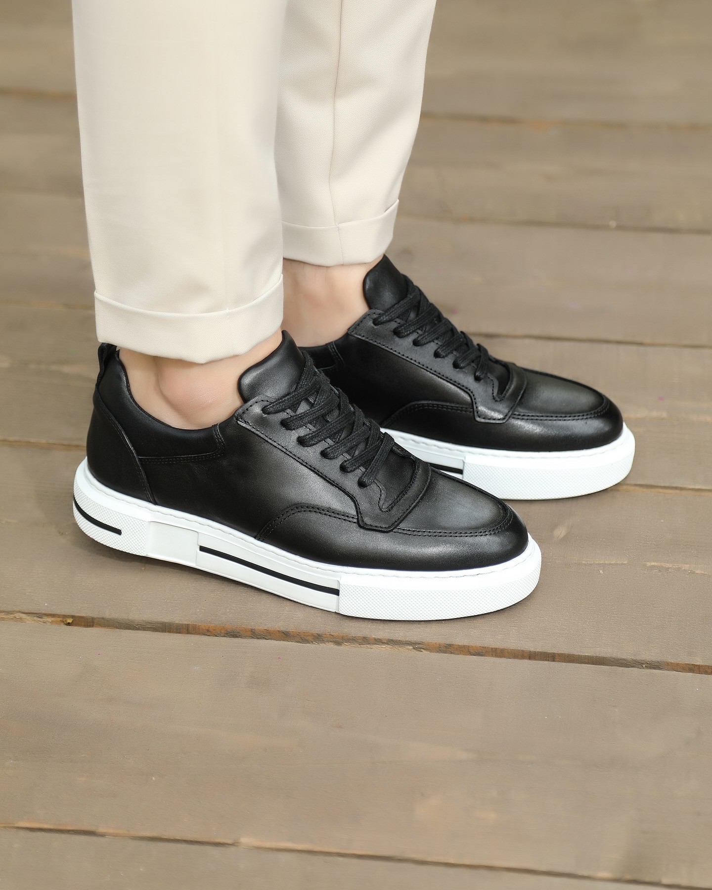 HAKİKİ DERİ EVA TABAN GÜNLÜK ERKEK SNEAKER AYAKKABI