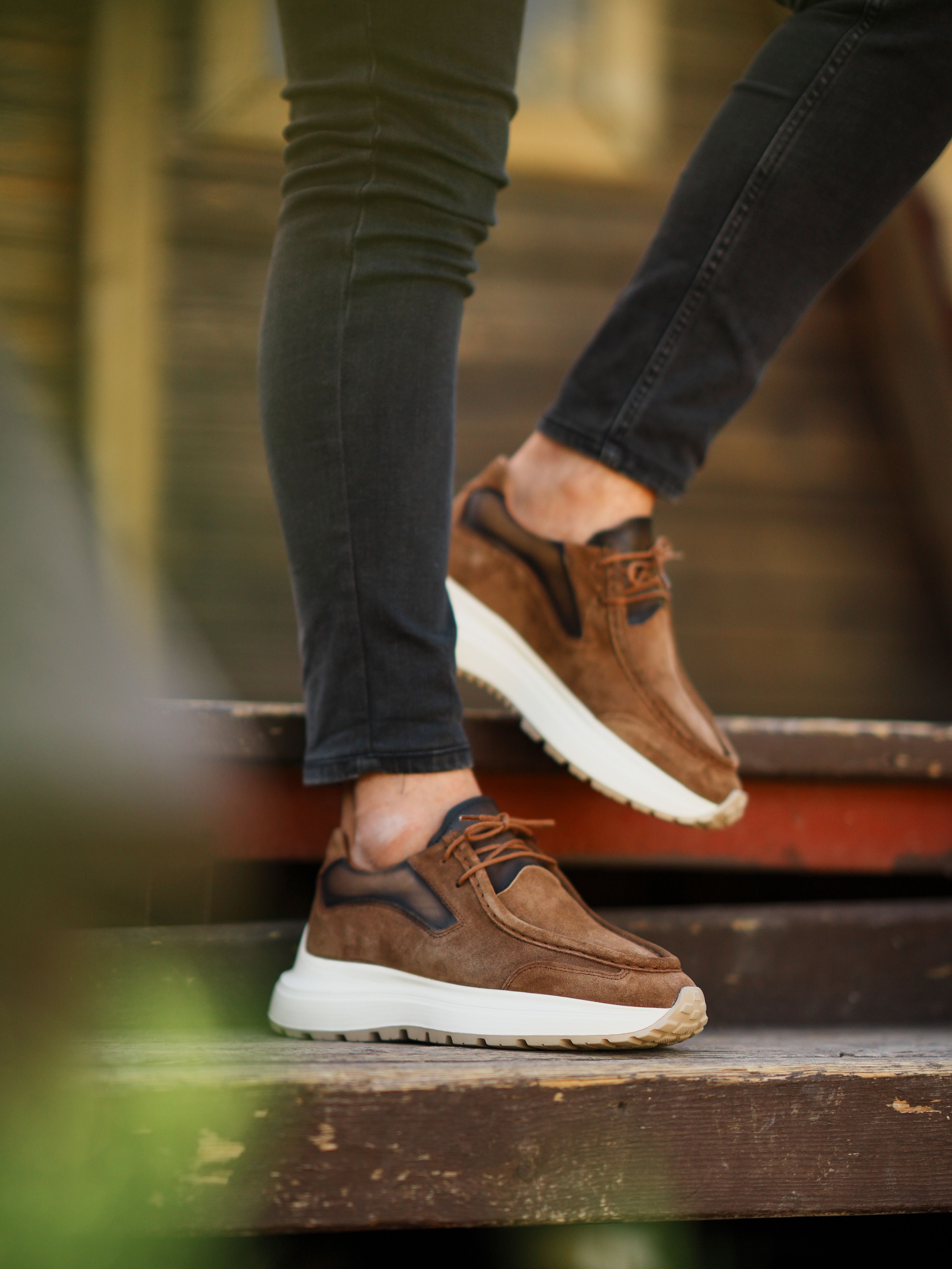DUBLİN HAKİKİ DERİ EVA TABAN GÜNLÜK ERKEK SNEAKER AYAKKABI - Taba