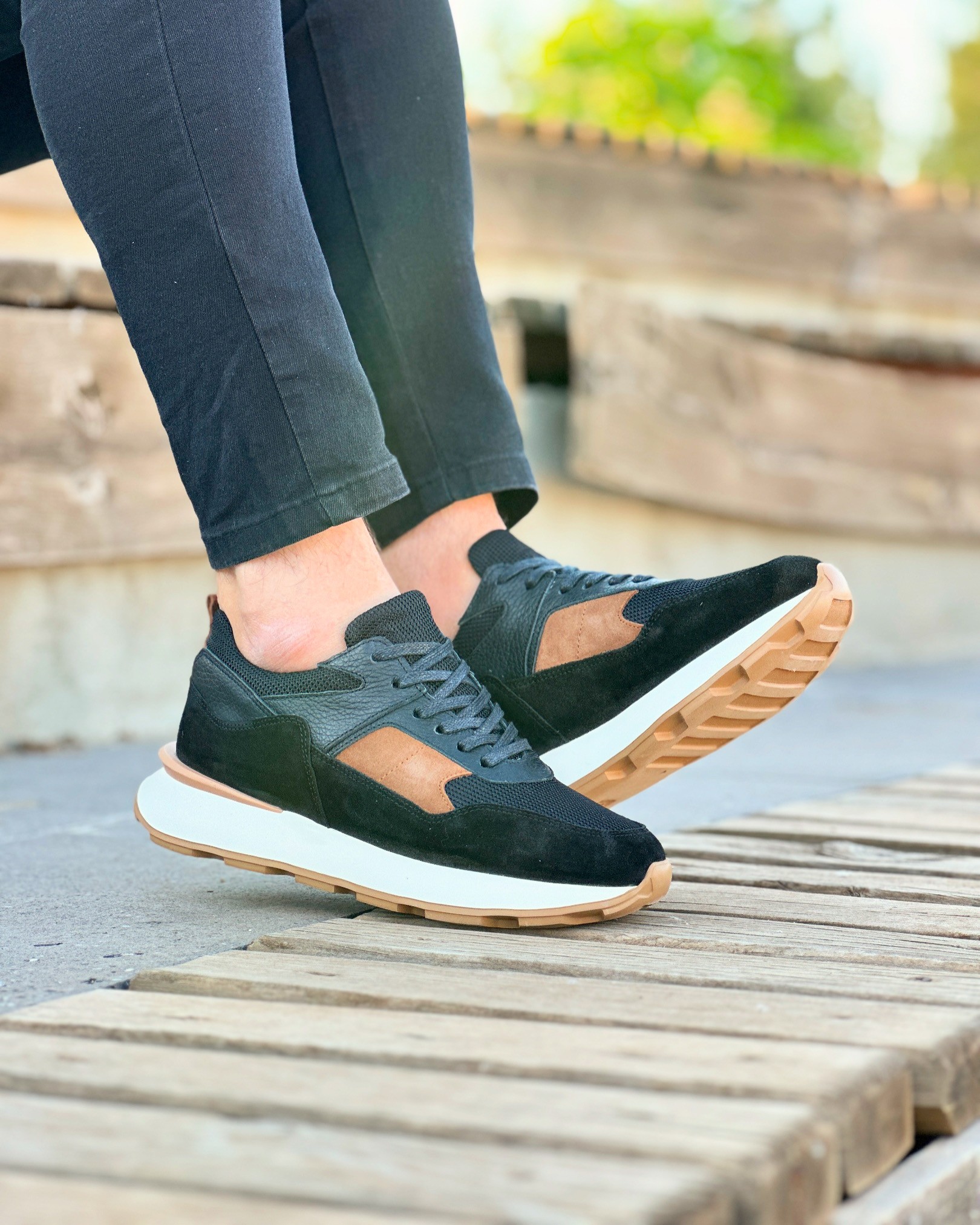 MERCURİ HAKİKİ DERİ EVA TABAN GÜNLÜK ERKEK SNEAKER AYAKKABI