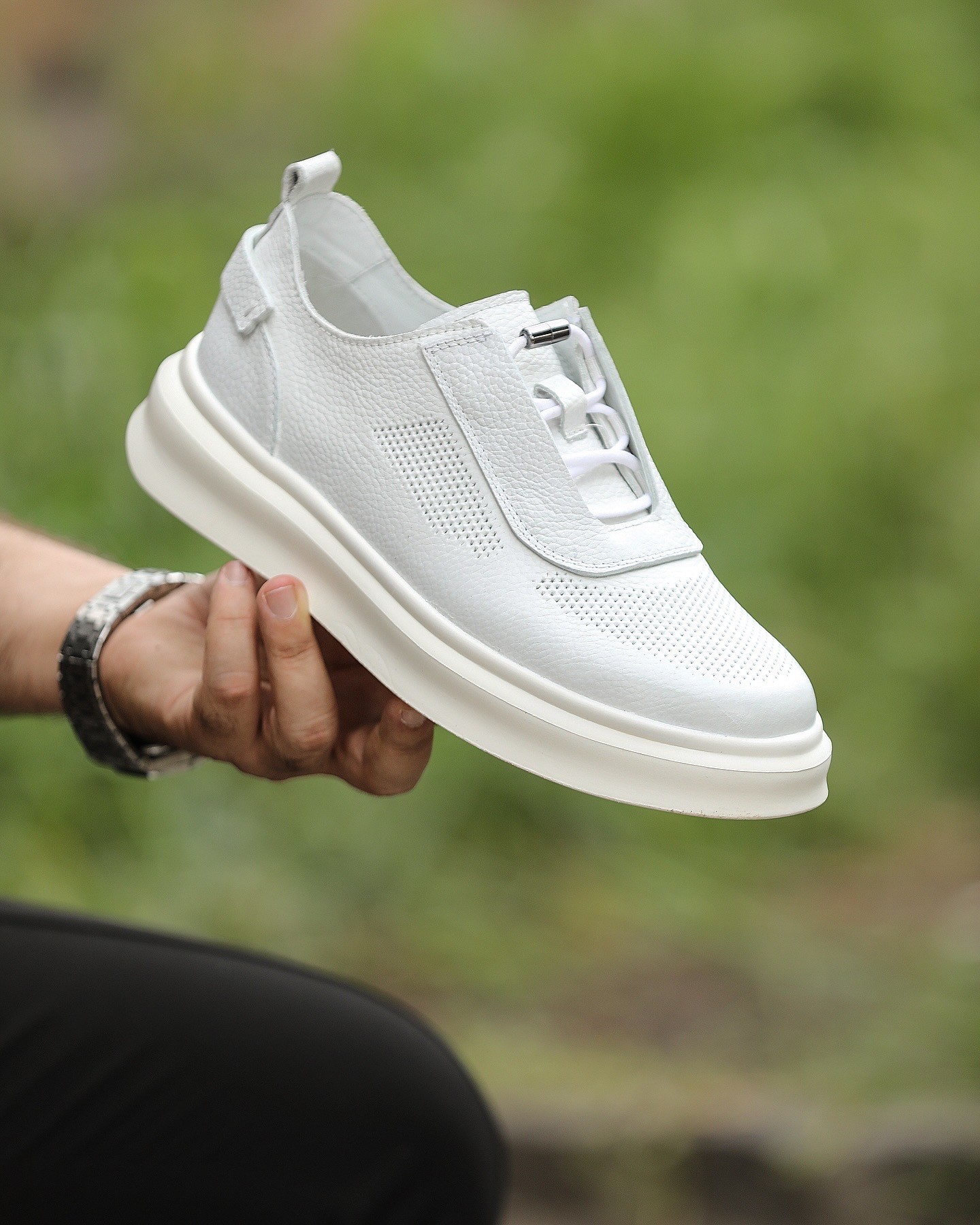 NAMEL HAKİKİ DERİ AİR TABAN GÜNLÜK ERKEK SNEAKER AYAKKABI - Beyaz