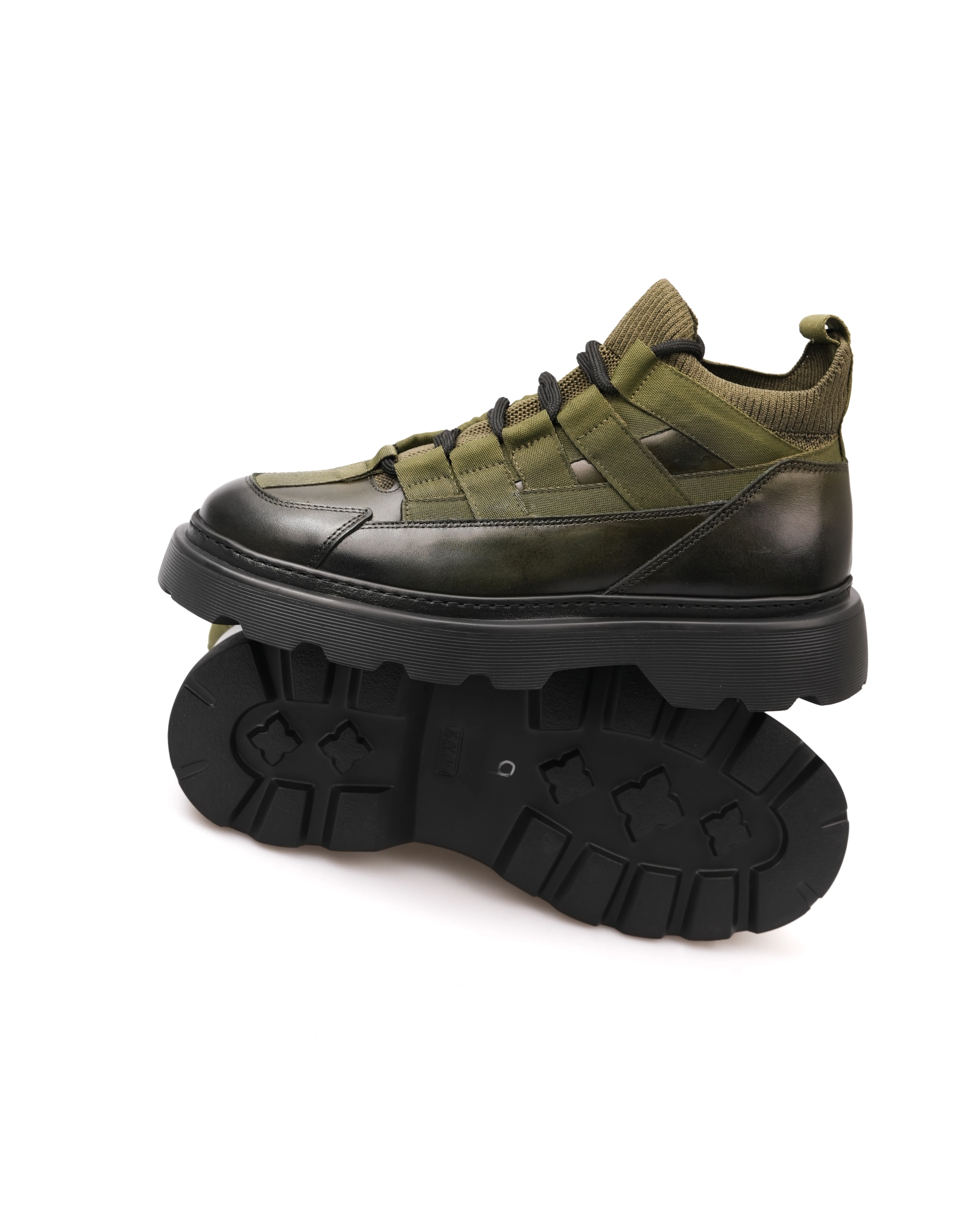 MARLEN HAKİKİ DERİ GÜNLÜK ERKEK BOT - haki yeşil