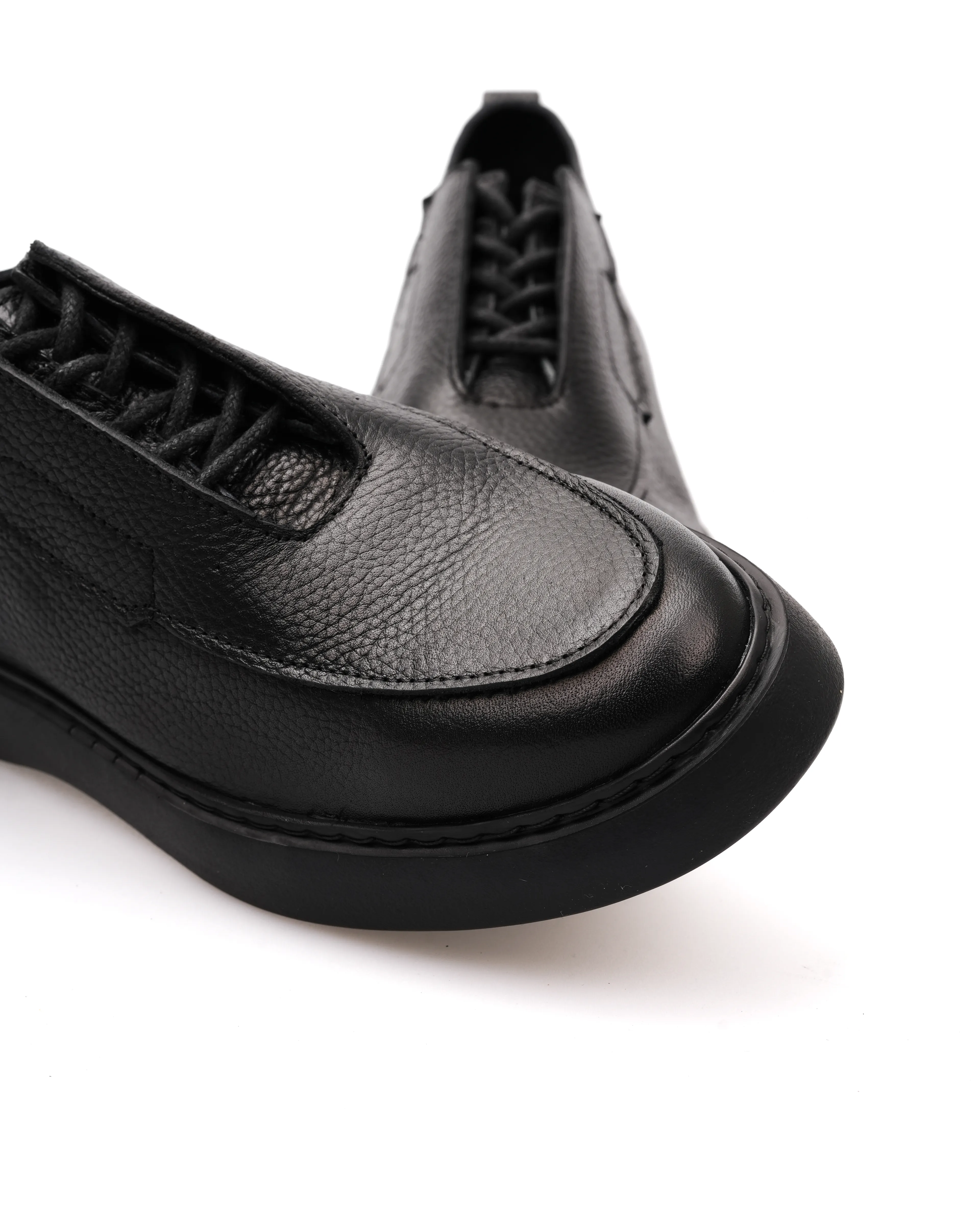 HOLAN HAKİKİ DERİ GÜNLÜK ERKEK SNEAKER AYAKKABI - Siyah