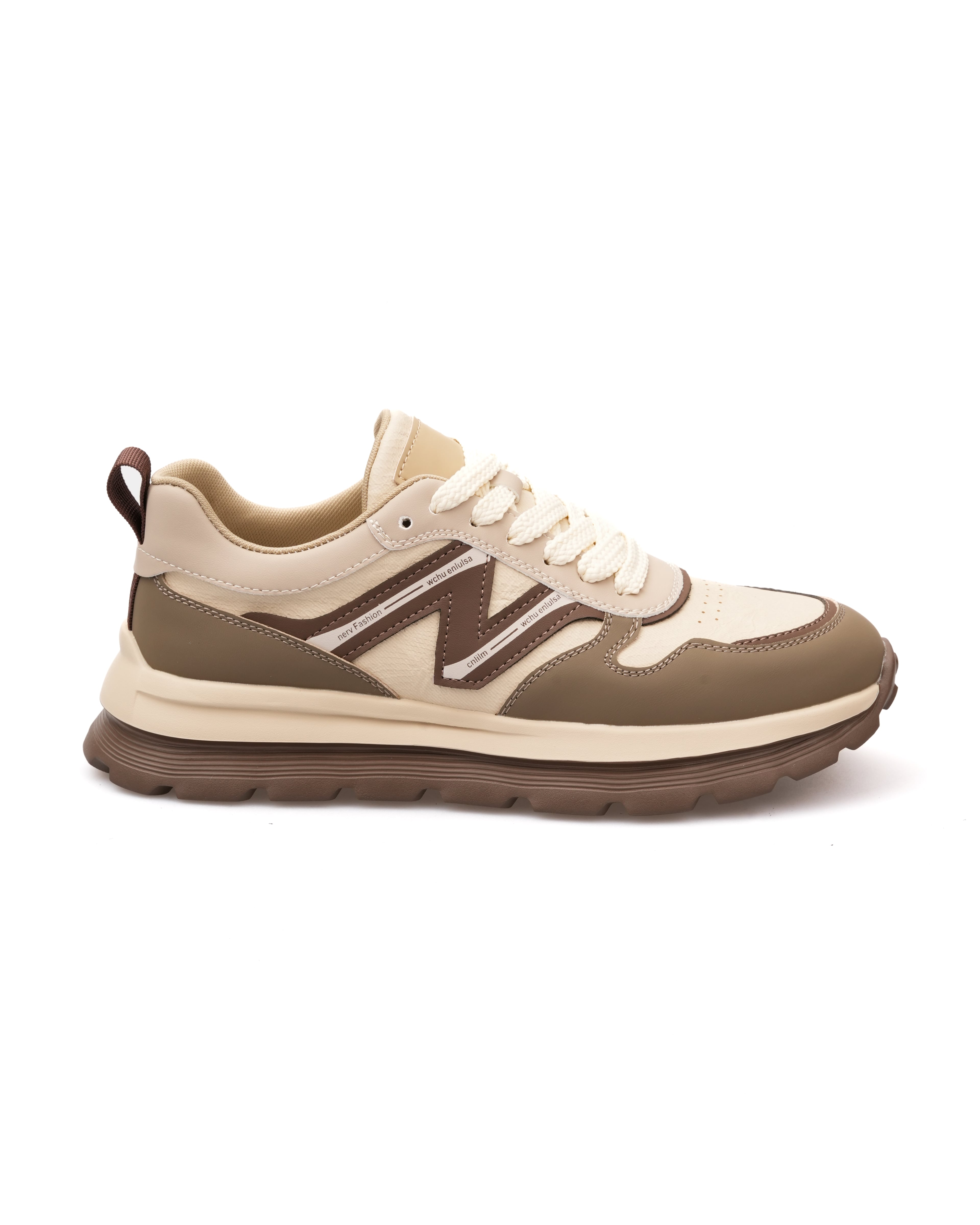 RETHAN HAKİKİ DERİ GÜNLÜK ERKEK SNEAKER AYAKKABI - Bej
