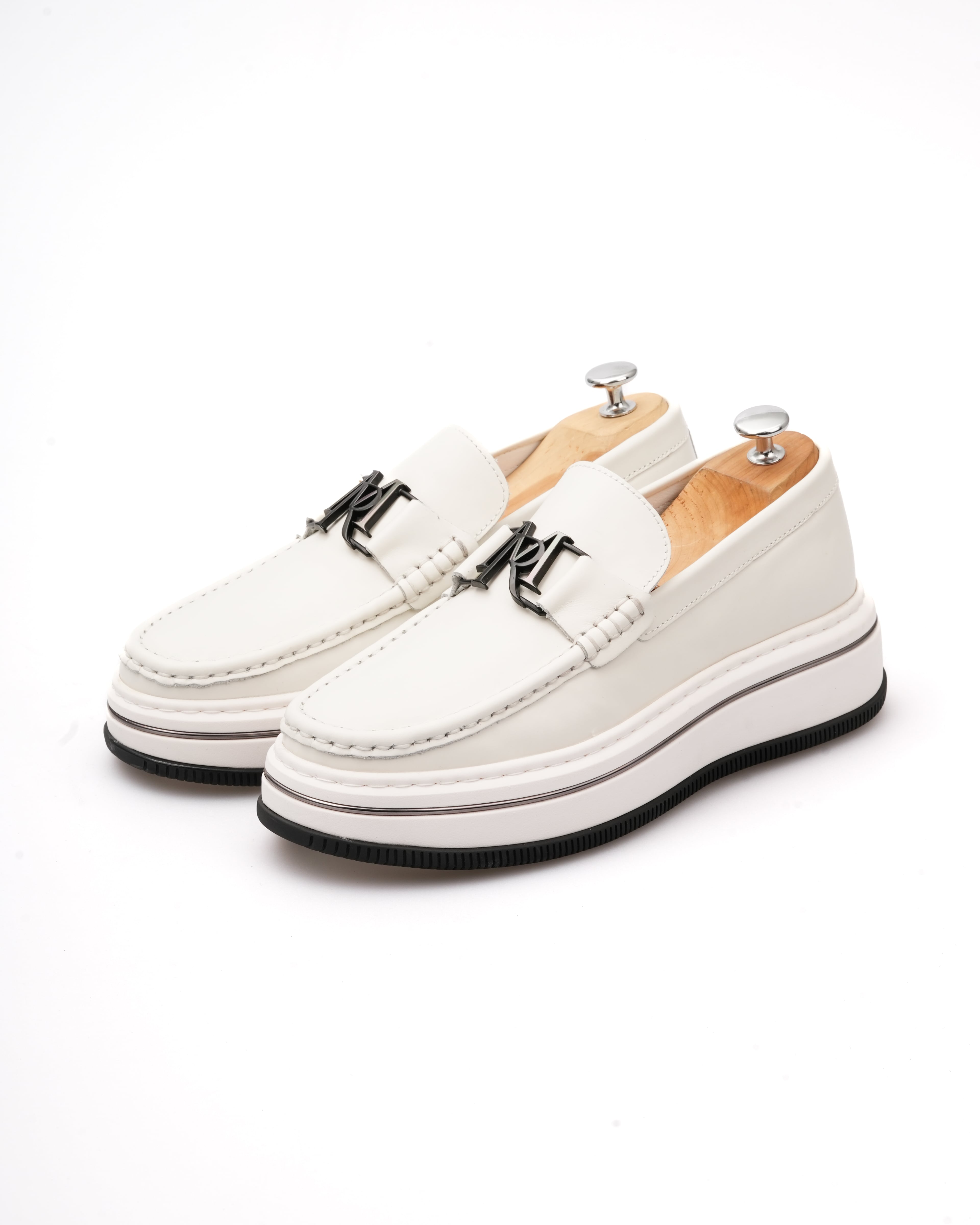 DELİVA HAKİKİ DERİ EVA TABAN GÜNLÜK ERKEK SNEAKER AYAKKABI - Beyaz