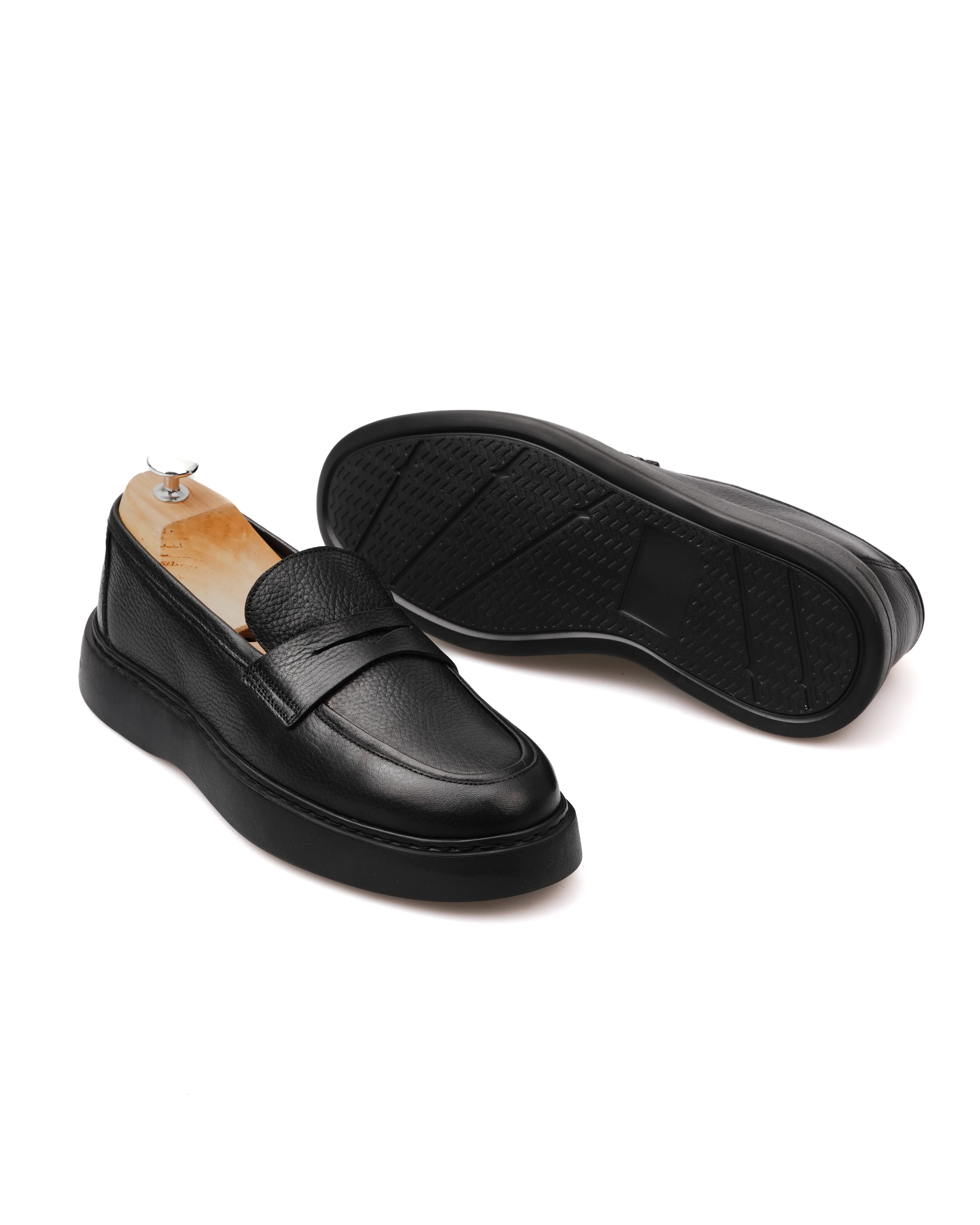 MALGIR HAKİKİ DERİ GÜNLÜK ERKEK CASUAL AYAKKABI - SİYAH FLOTUR