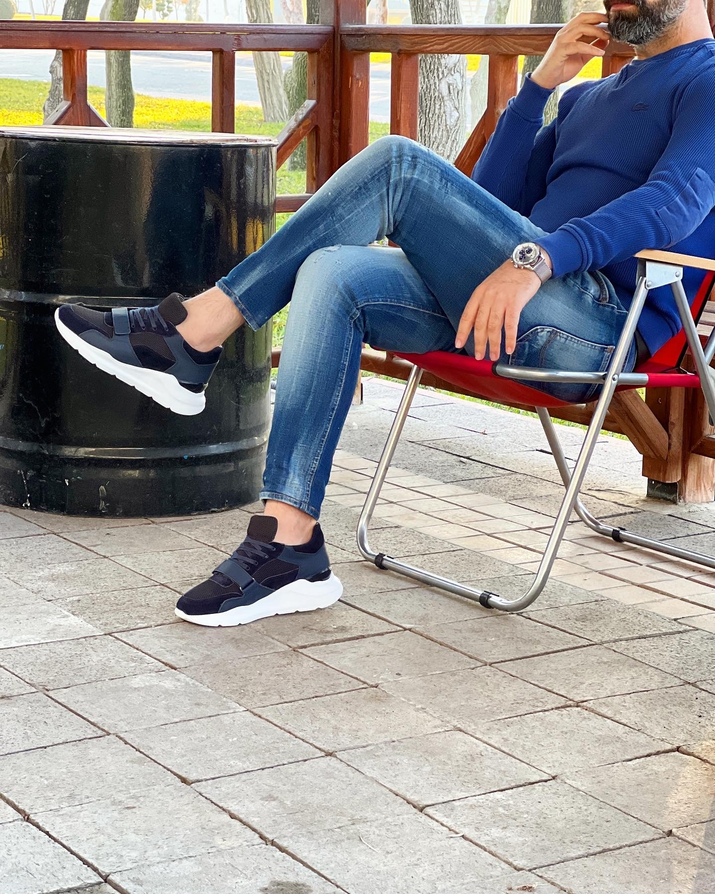 ICON KETEN EVA TABAN GÜNLÜK ERKEK SNEAKER AYAKKABI - Lacivert