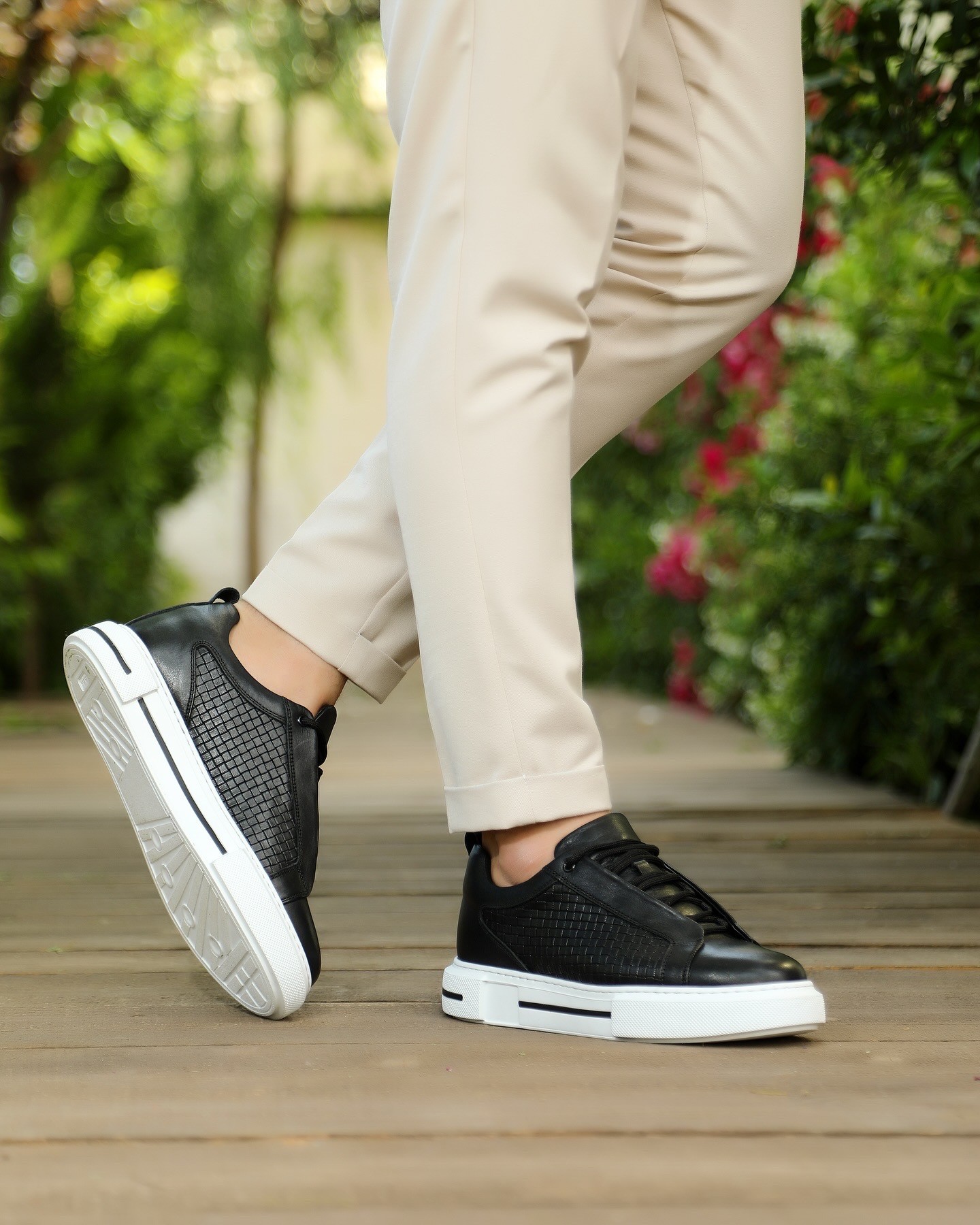 DATUN HAKİKİ DERİ EVA TABAN GÜNLÜK ERKEK SNEAKER AYAKKABI - Siyah