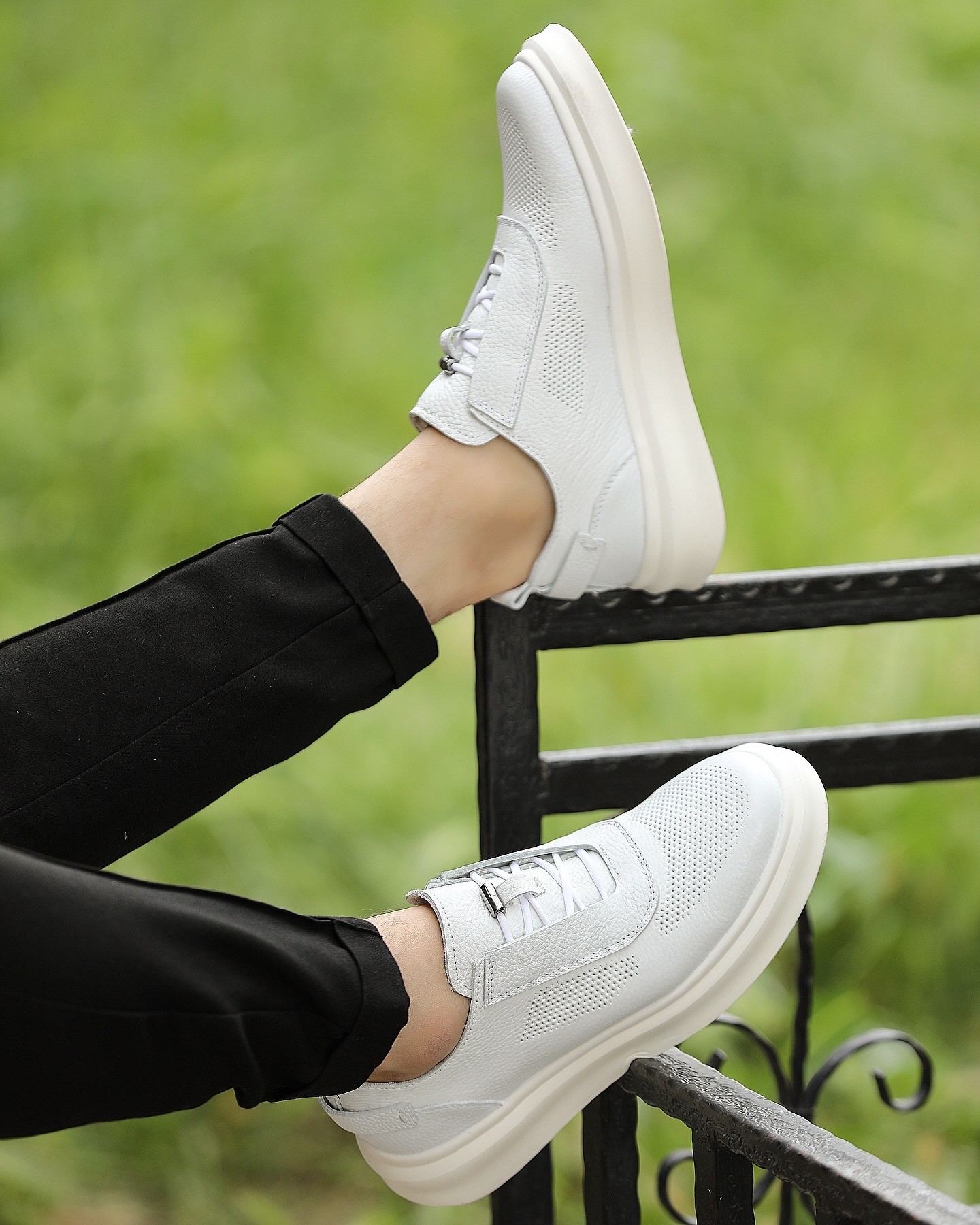 NAMEL HAKİKİ DERİ AİR TABAN GÜNLÜK ERKEK SNEAKER AYAKKABI - Beyaz