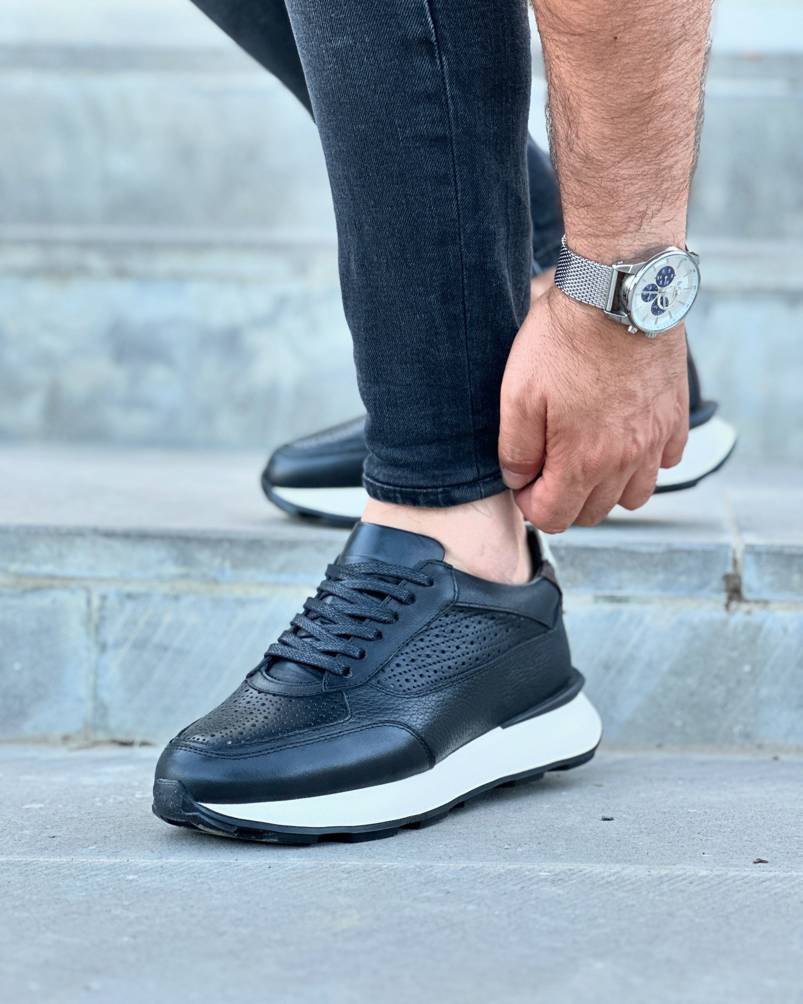 DELTADA HAKİKİ DERİ EVA TABAN GÜNLÜK ERKEK SNEAKER AYAKKABI