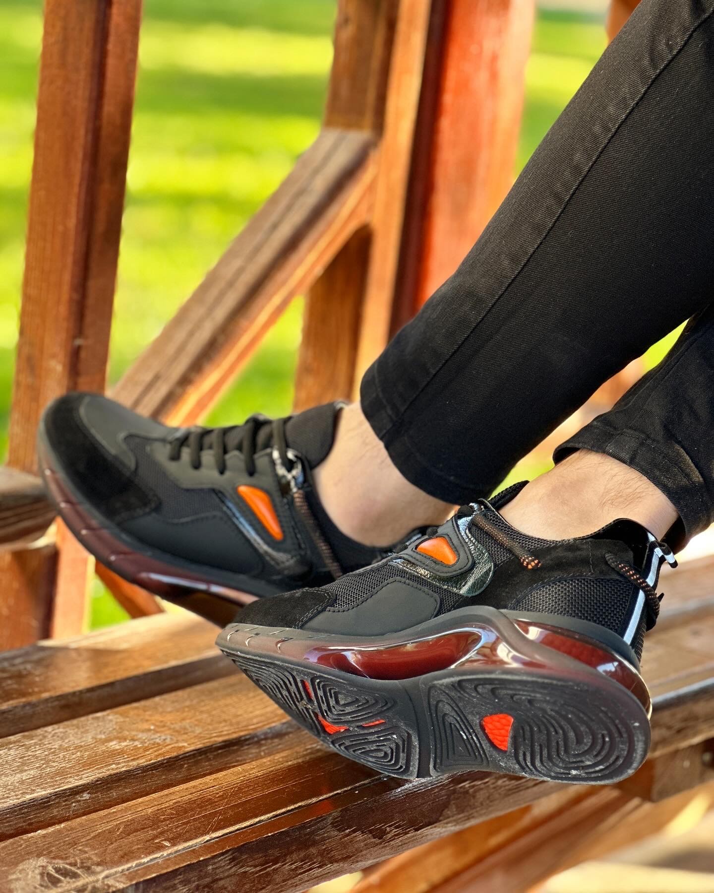 HAKİKİ DERİ AİR TABAN GÜNLÜK ERKEK SNEAKER AYAKKABI
