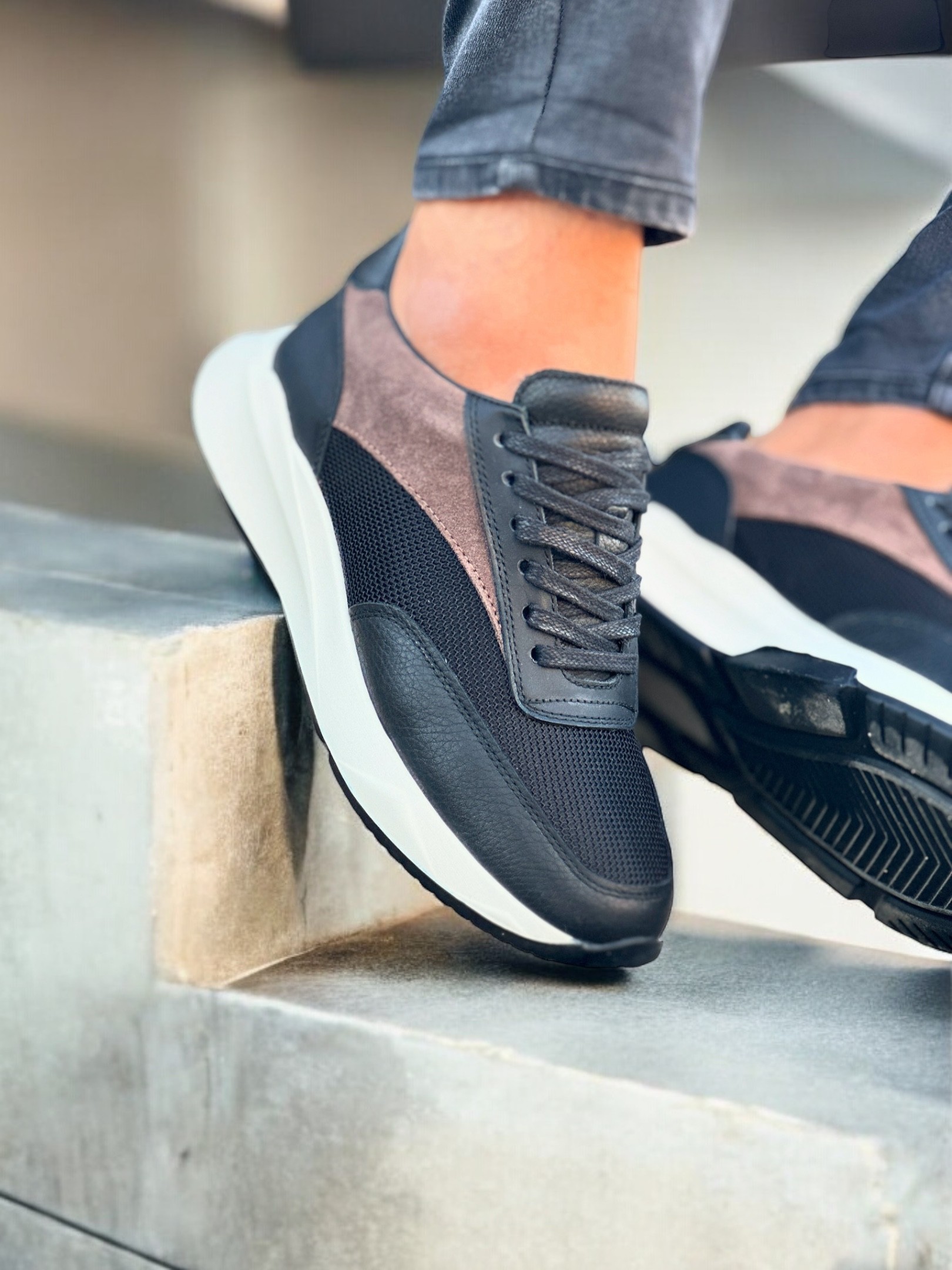 SELDEP HAKİKİ DERİ EVA TABAN GÜNLÜK ERKEK SNEAKER AYAKKABI