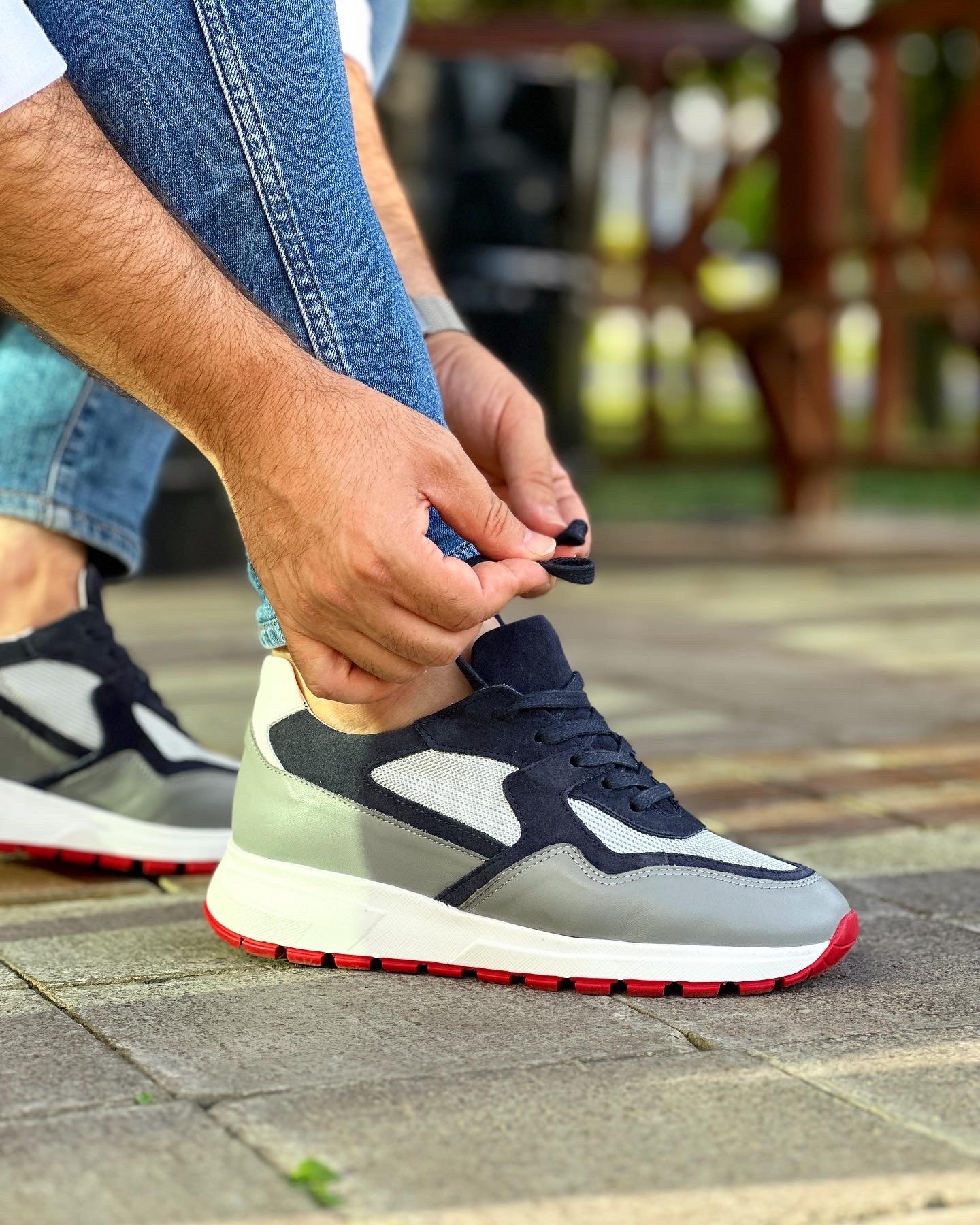 PİSSARO HAKİKİ DERİ EVA TABAN GÜNLÜK ERKEK SNEAKER AYAKKABI - Gri