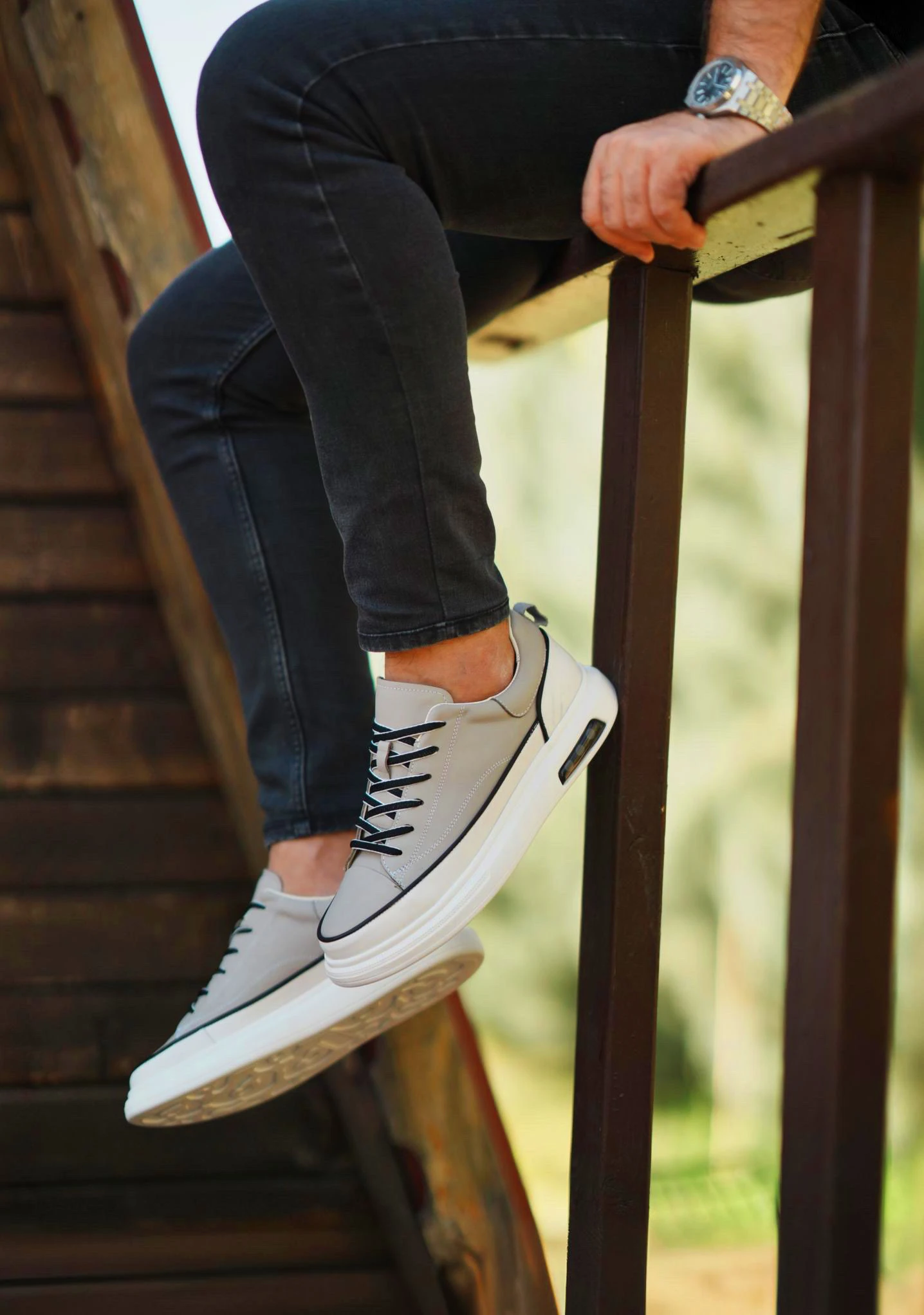 CEHA HAKİKİ DERİ AİR TABAN GÜNLÜK ERKEK SNEAKER AYAKKABI - Bej