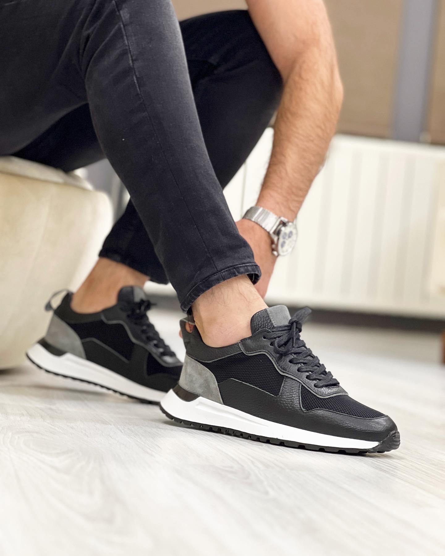 PATCH HAKİKİ DERİ EVA TABAN GÜNLÜK ERKEK SNEAKER AYAKKABI