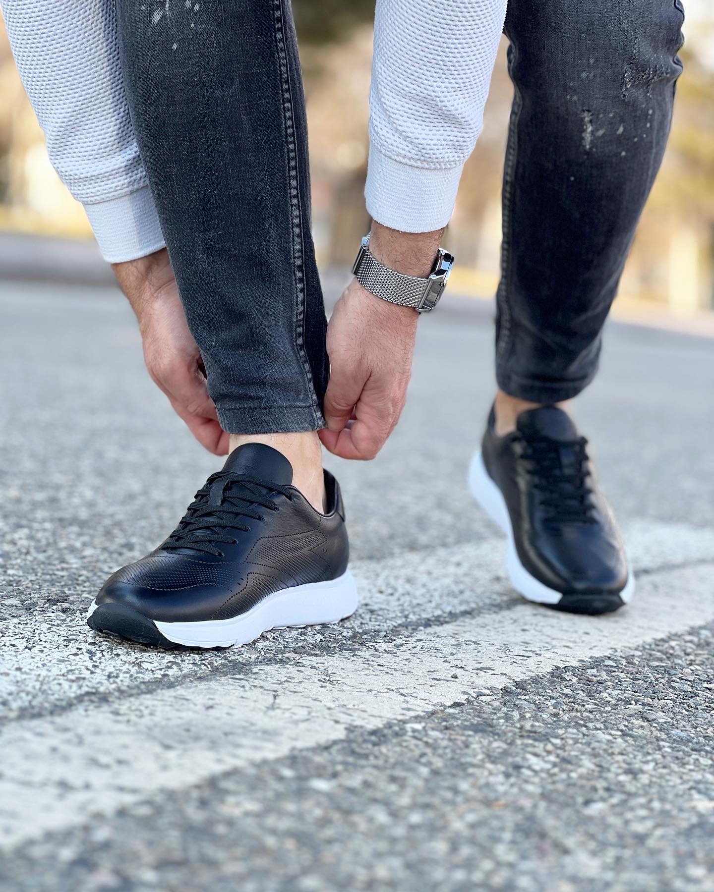HAKİKİ DERİ EVA TABAN GÜNLÜK ERKEK SNEAKER AYAKKABI