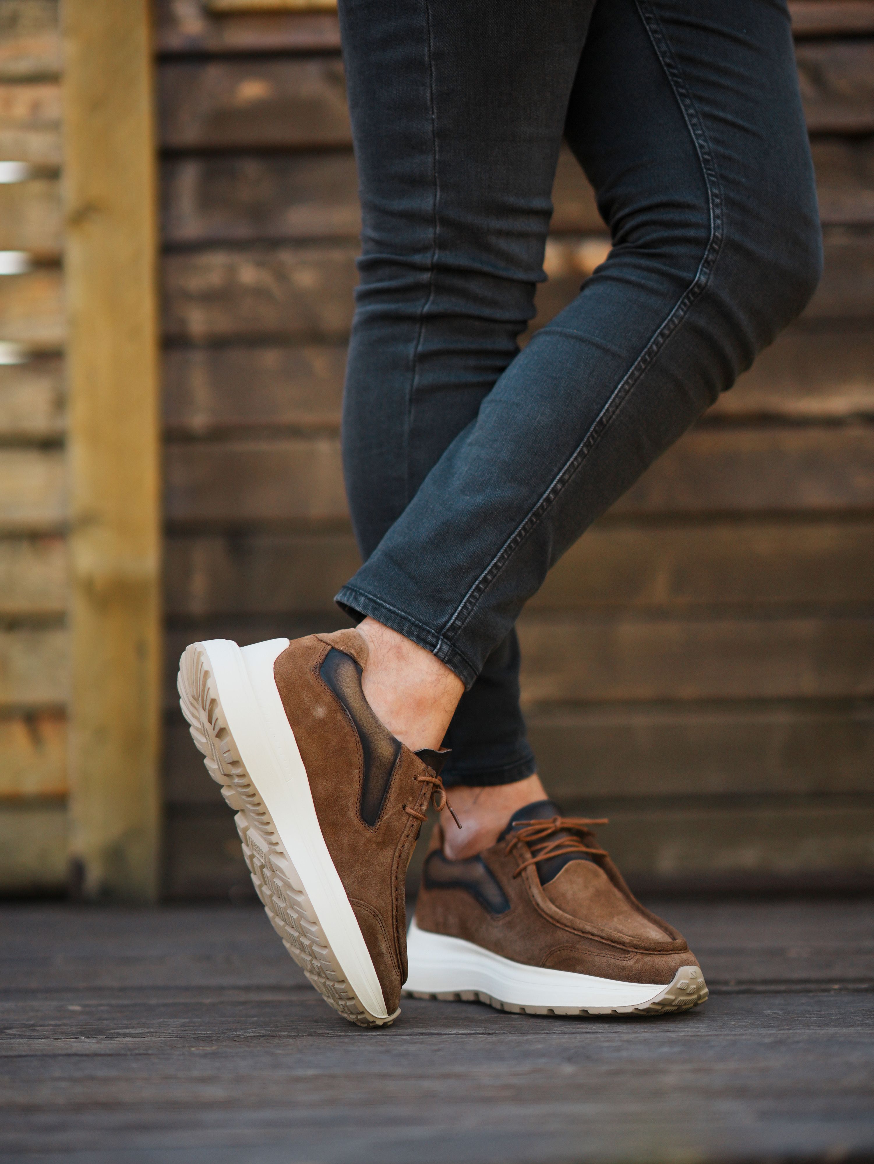 DUBLİN HAKİKİ DERİ EVA TABAN GÜNLÜK ERKEK SNEAKER AYAKKABI - Taba