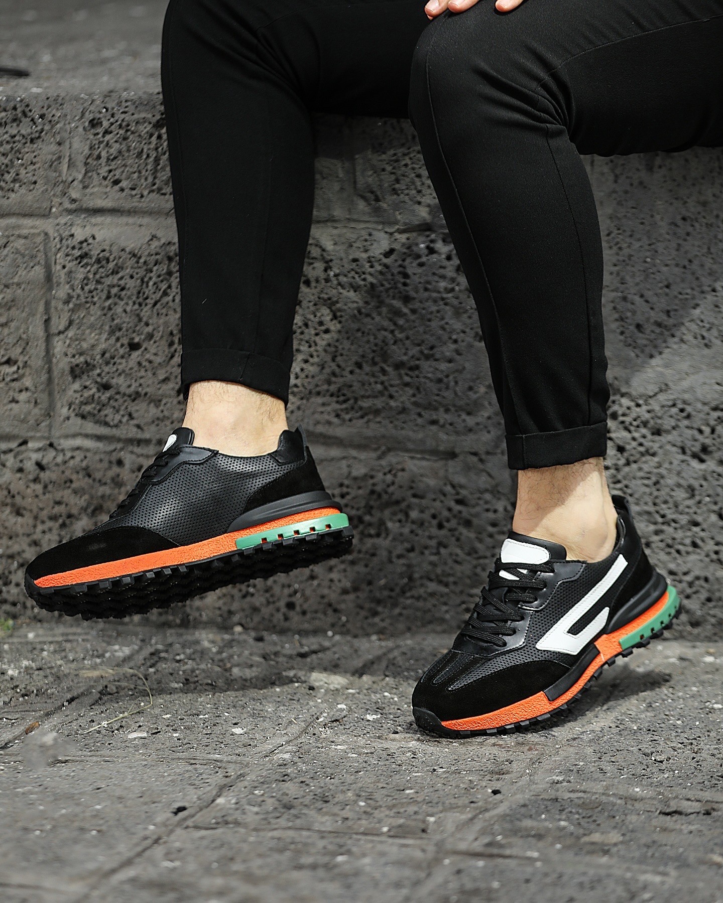 XWEZA HAKİKİ DERİ EVA TABAN GÜNLÜK ERKEK SNEAKER AYAKKABI