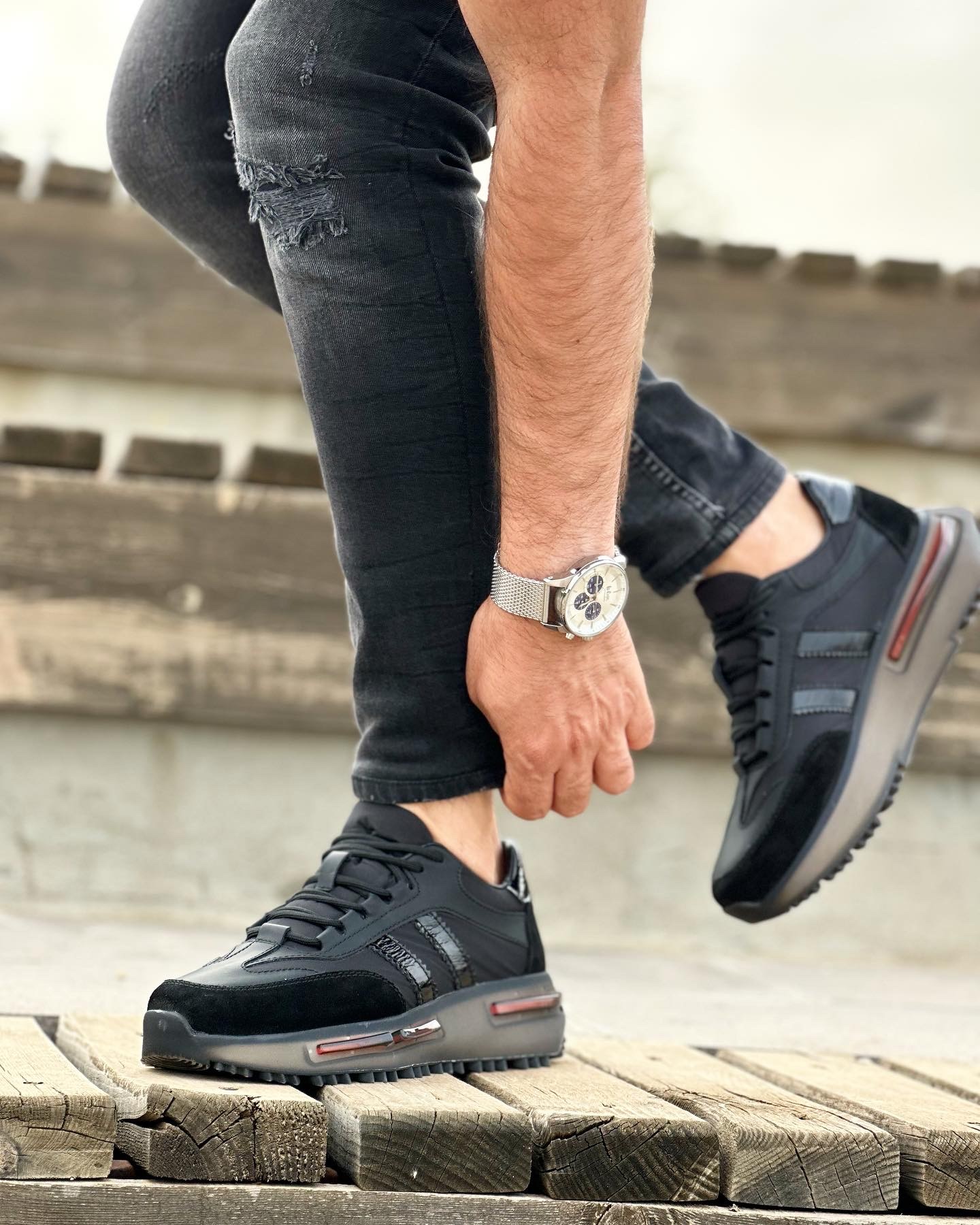 HAKİKİ DERİ AİR TABAN GÜNLÜK ERKEK SNEAKER AYAKKABI