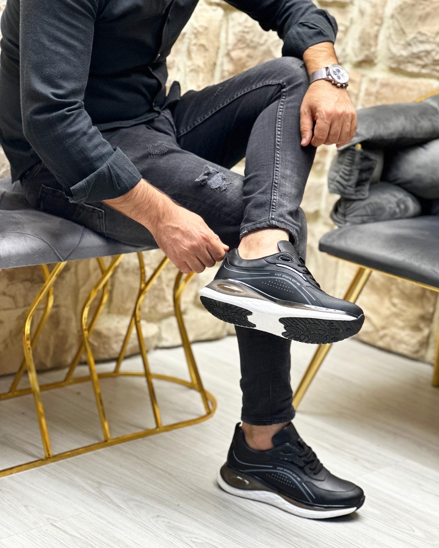 NOOW HAKİKİ DERİ AİR TABAN GÜNLÜK ERKEK SNEAKER AYAKKABI