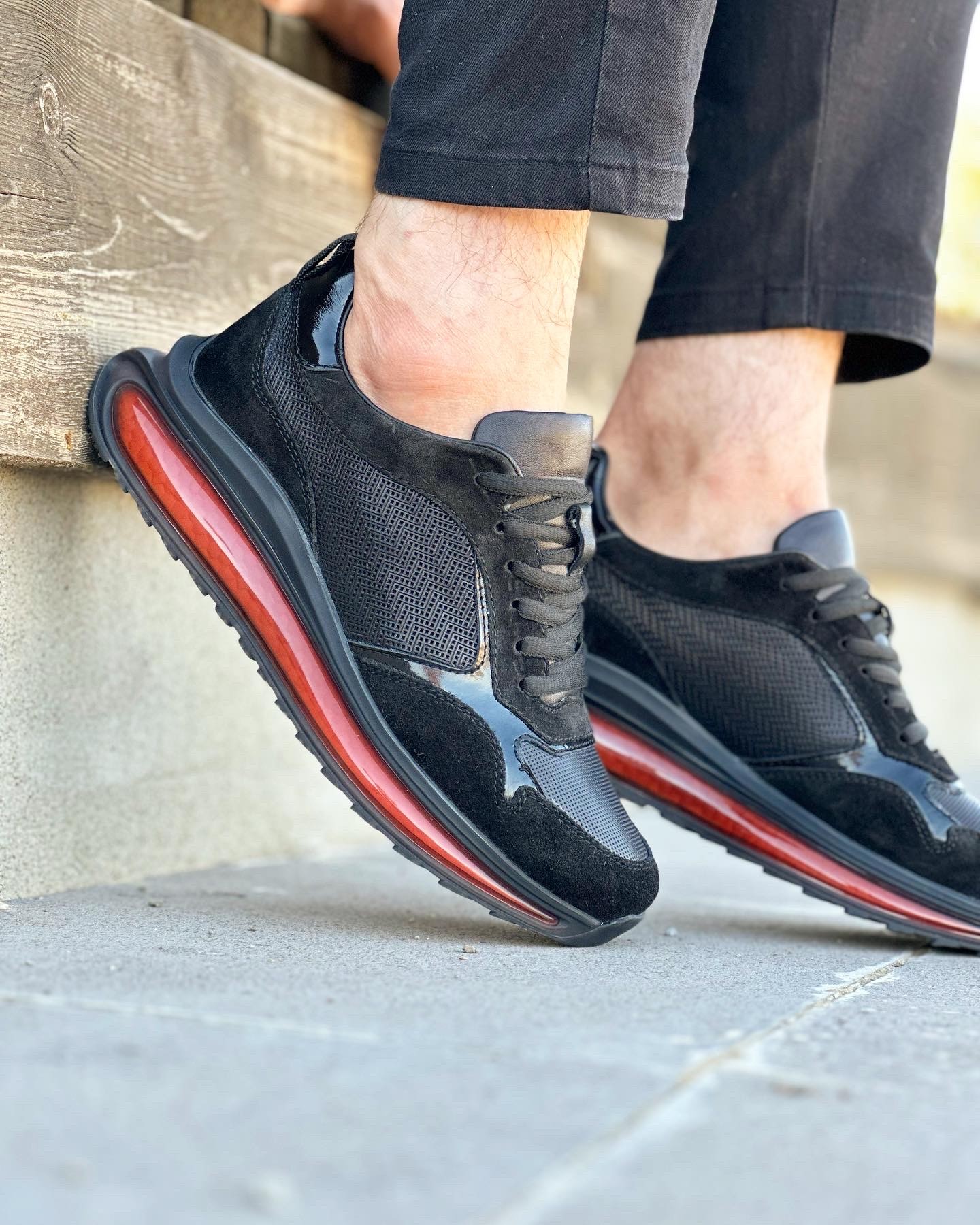 HAKİKİ DERİ AİR TABAN GÜNLÜK ERKEK SNEAKER AYAKKABI