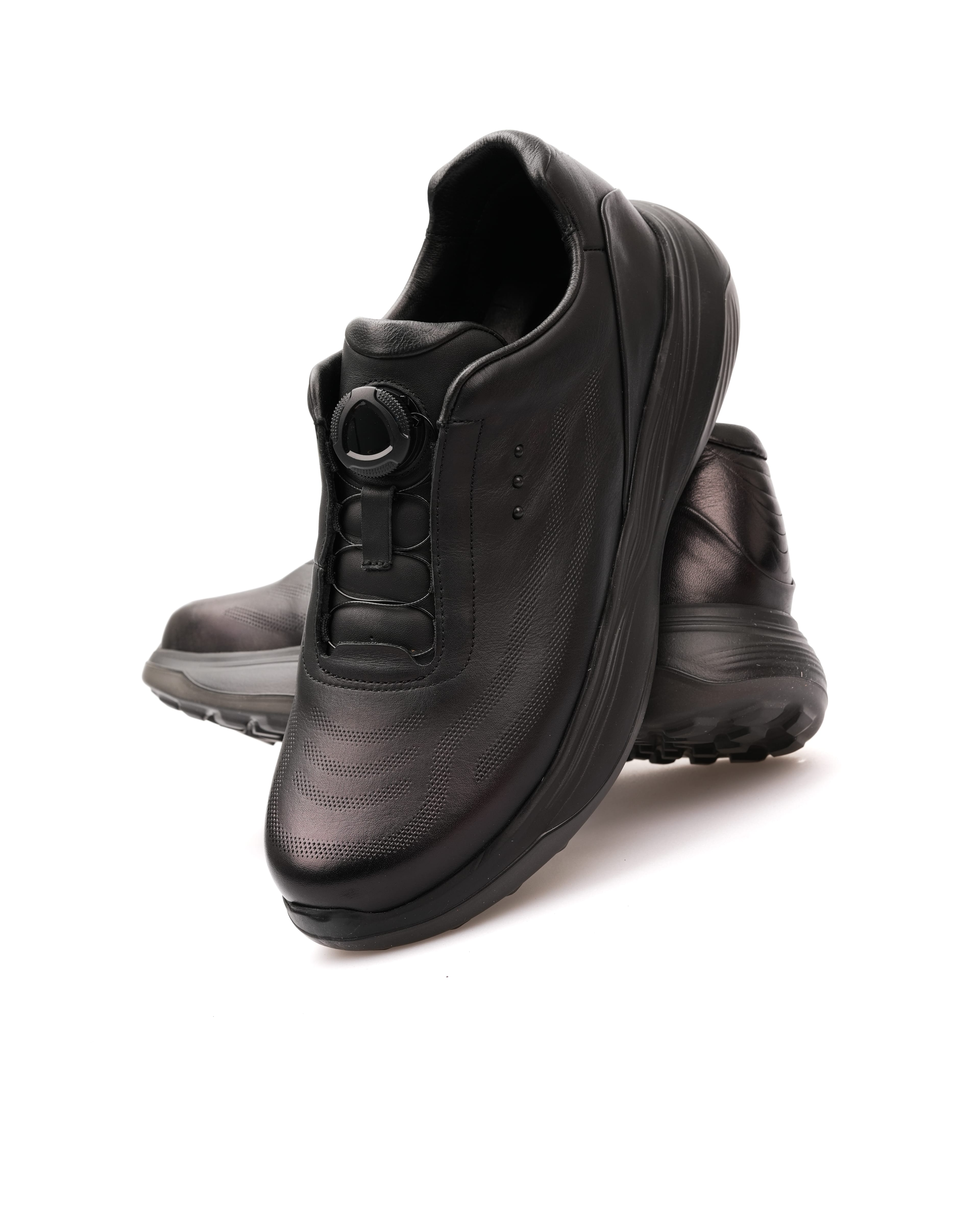 ANTON HAKİKİ DERİ GÜNLÜK ERKEK SNEAKER AYAKKABI - Siyah