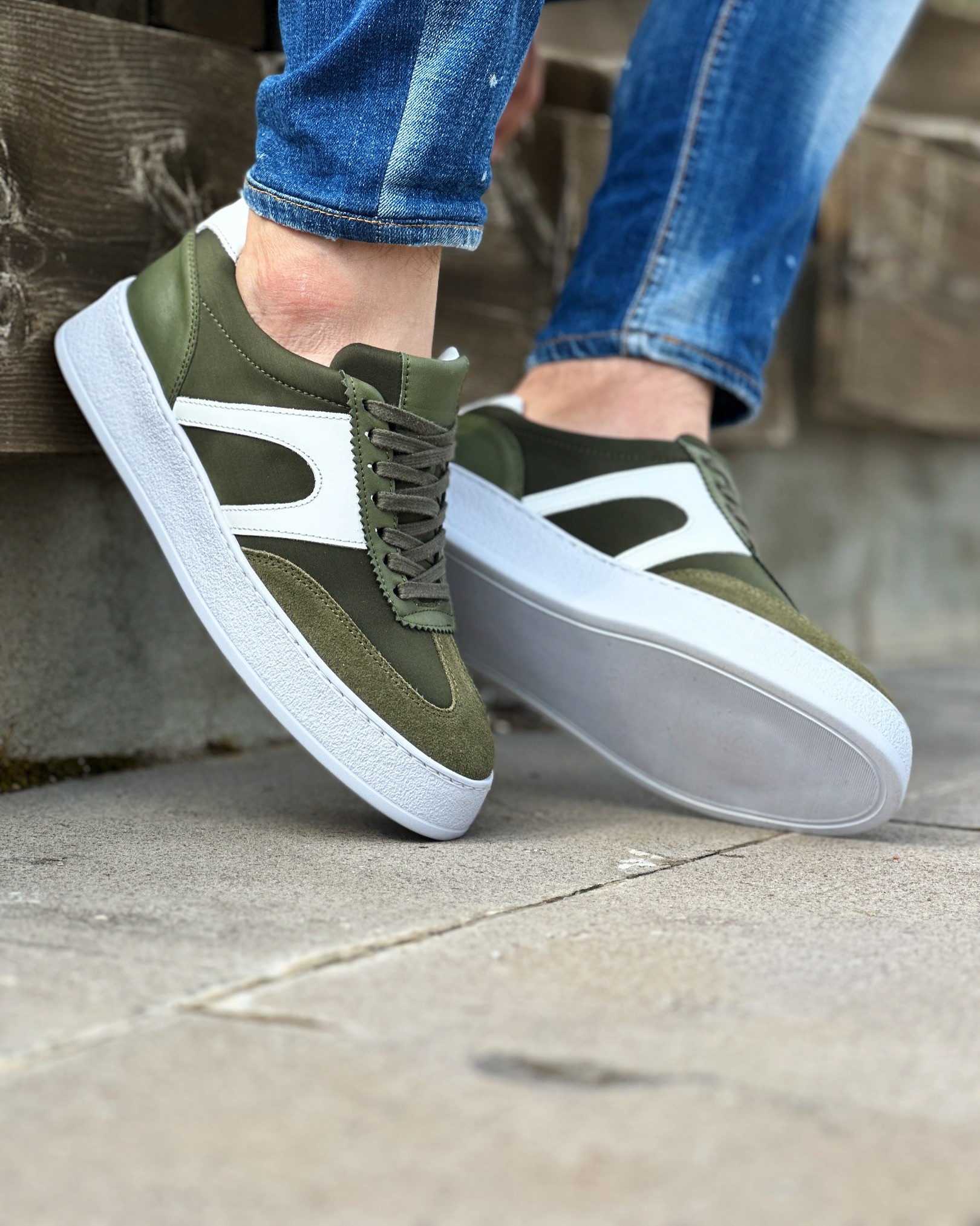 TREYLER HAKİKİ DERİ EVA TABAN GÜNLÜK ERKEK SNEAKER AYAKKABI