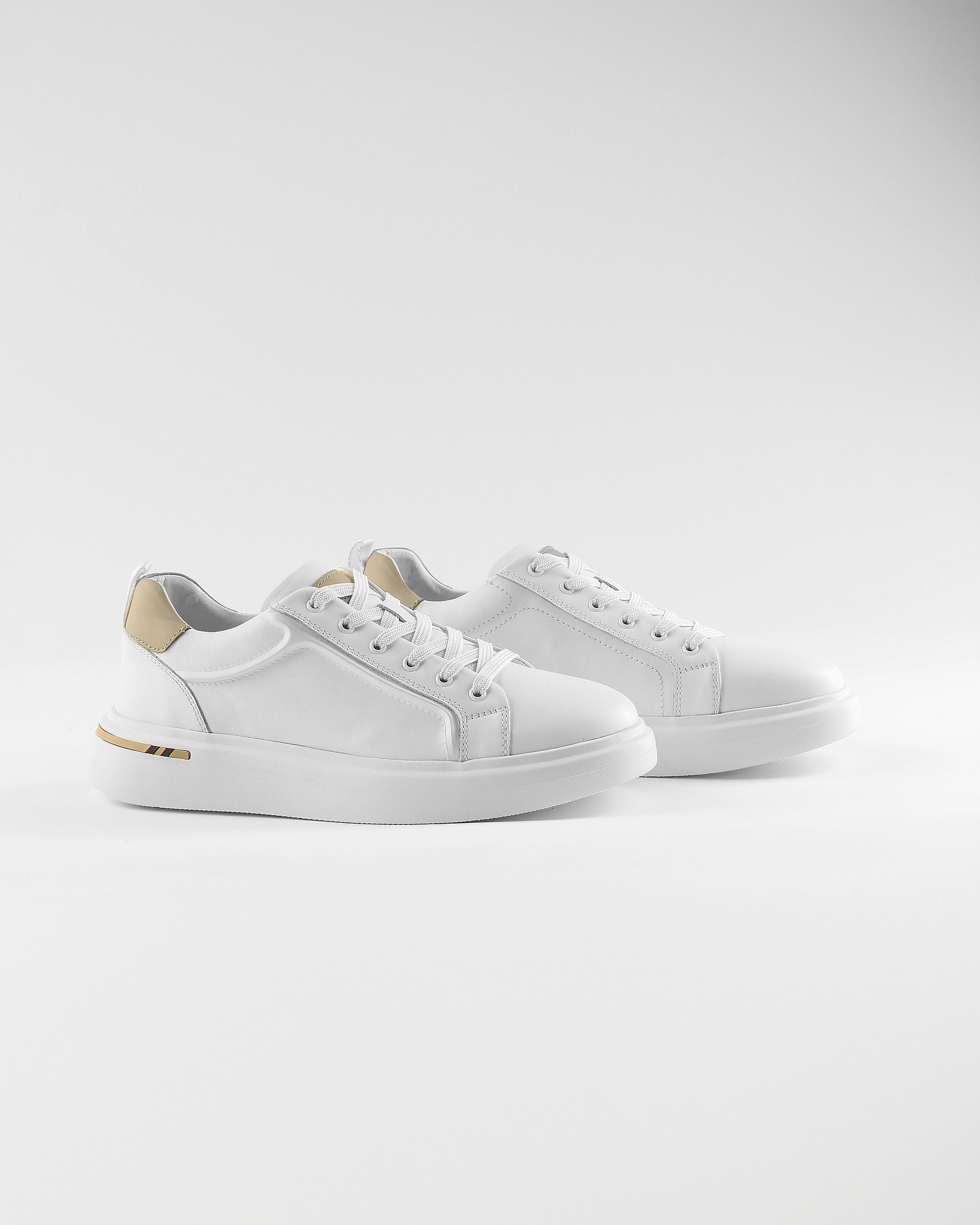 MEBRA HAKİKİ DERİ AİR TABAN GÜNLÜK ERKEK SNEAKER AYAKKABI - Beyaz